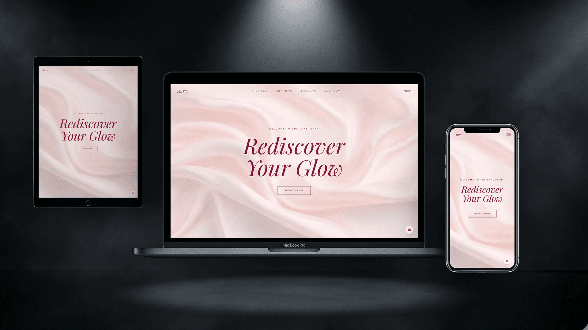Beauty Salon & SPA Website — Aura Beauty design — Landing exclusive website base preview
