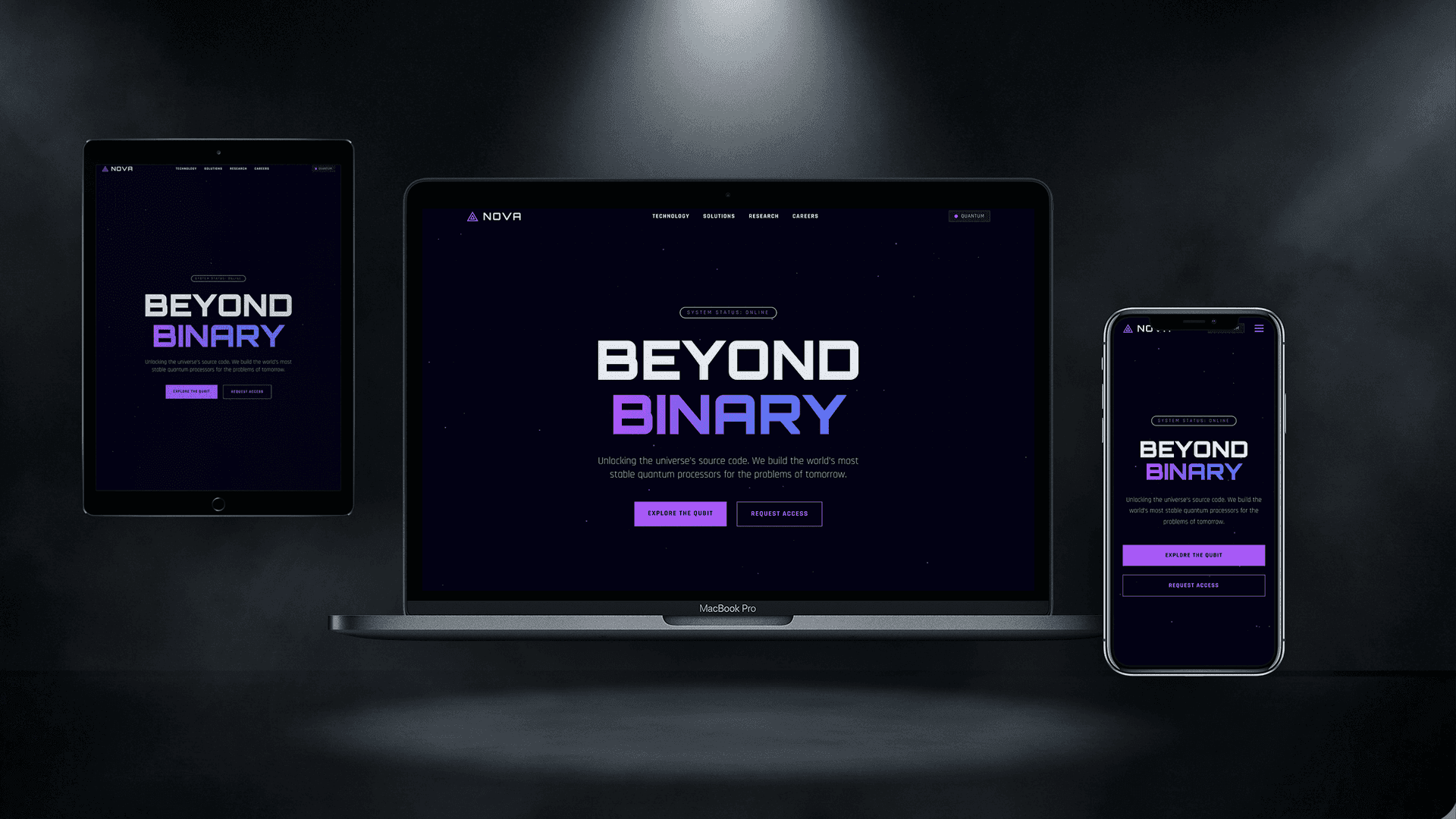 AI Company Website — Nova Quantum design — Landing exclusive website base preview