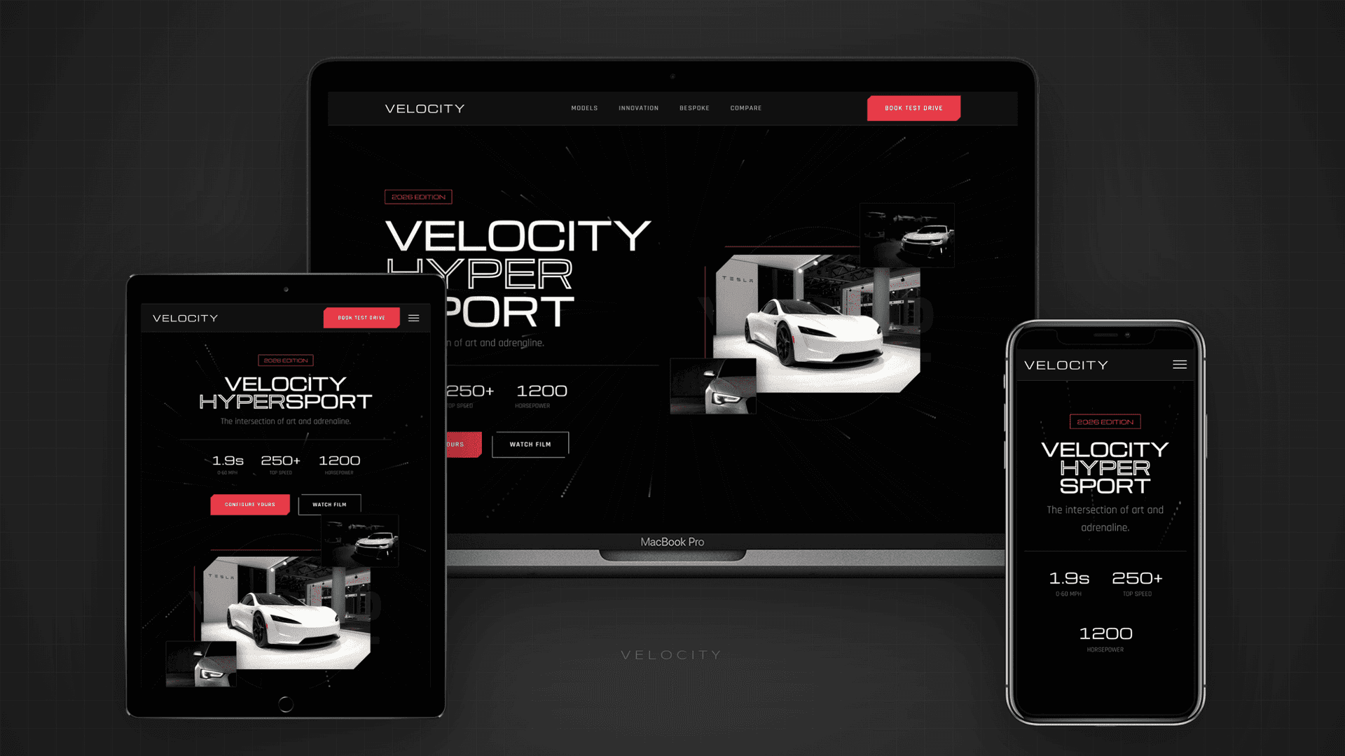 Car Showroom Website — Velocity design — Landing exclusive website base preview