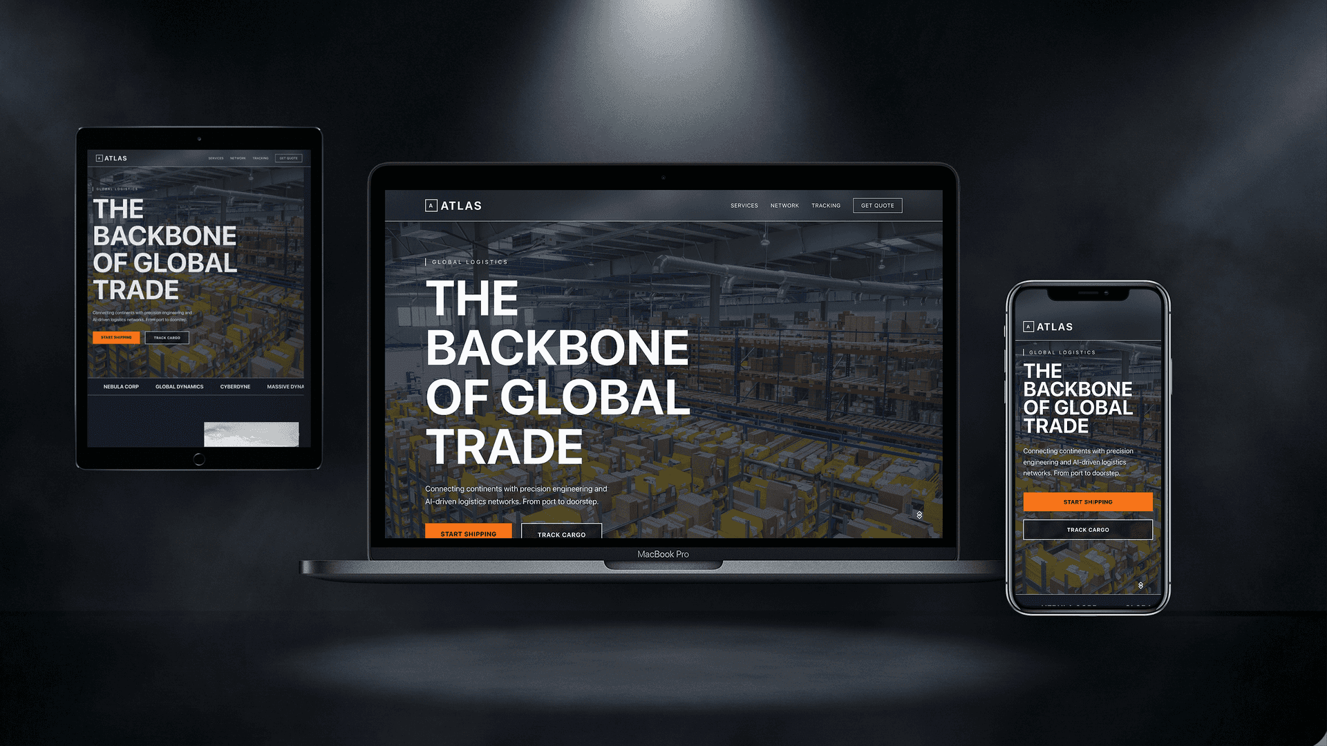 Logistics Company Website — MERIDIAN design — Corporate exclusive website base preview