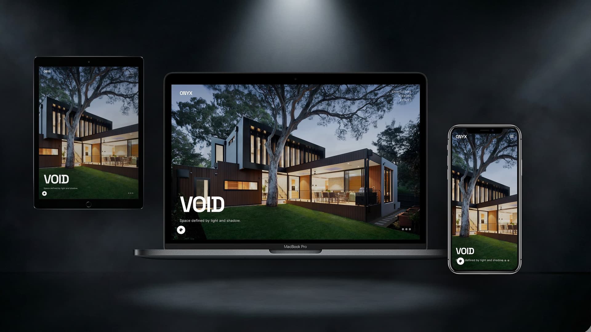 Real Estate Agency Website — ONYX design — Landing exclusive website base preview