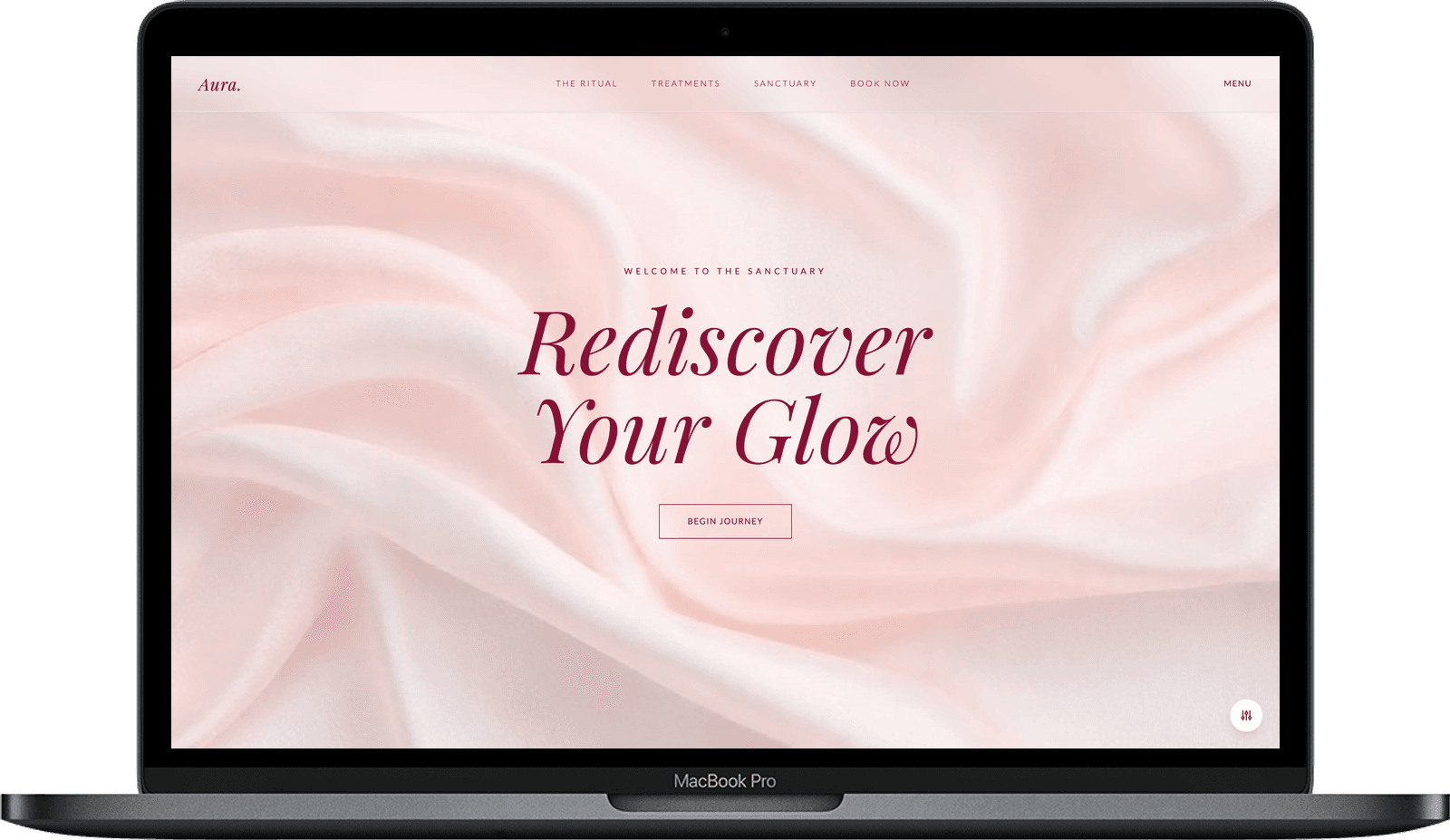 Beauty Salon & SPA Website — Aura Beauty design homepage preview