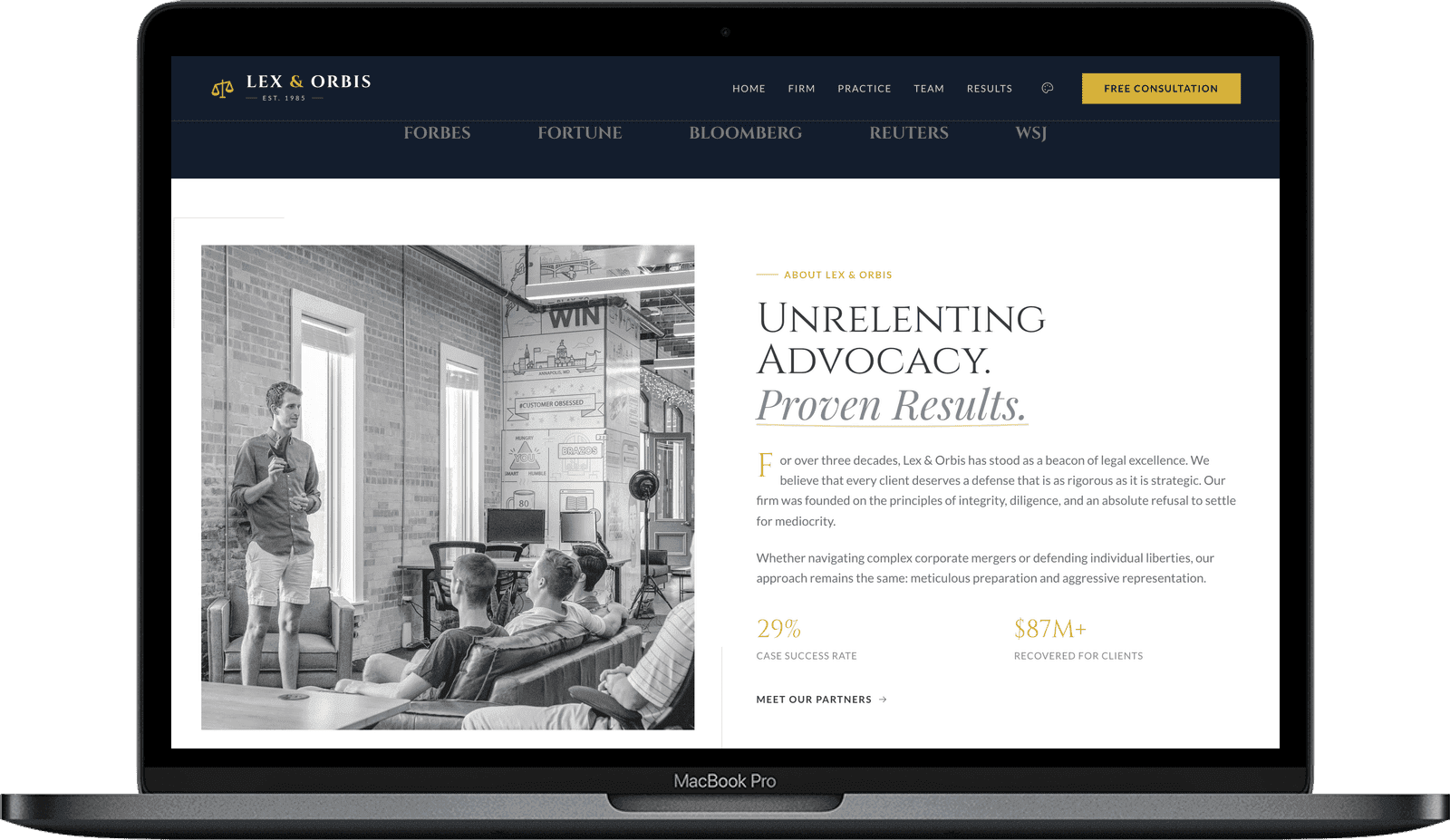Legal Boutique Website — Lex & Orbis design detail preview 1