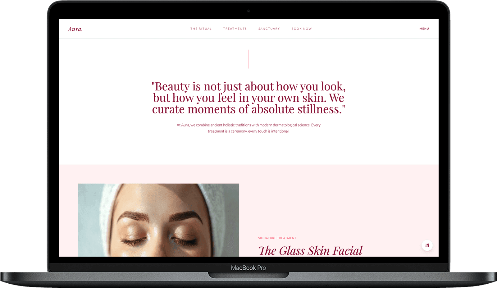 Beauty Salon & SPA Website — Aura Beauty design detail preview 1