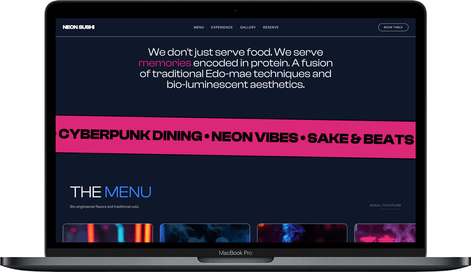 Sushi Delivery Website — Neon Sushi design detail preview 1