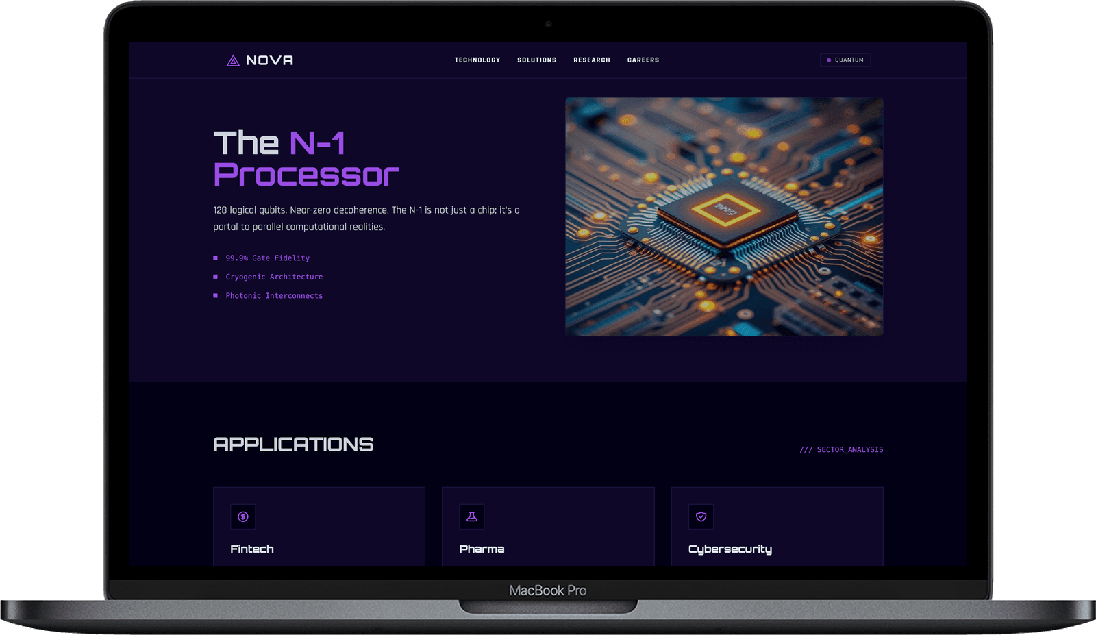 AI Company Website — Nova Quantum design detail preview 1
