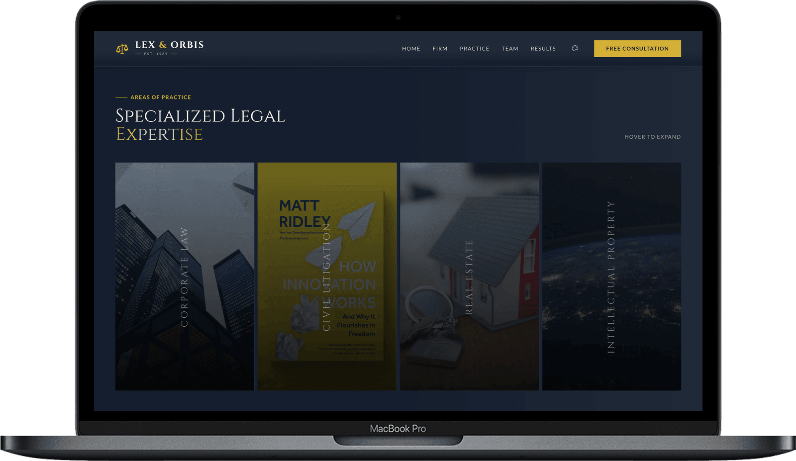Legal Boutique Website — Lex & Orbis design detail preview 2