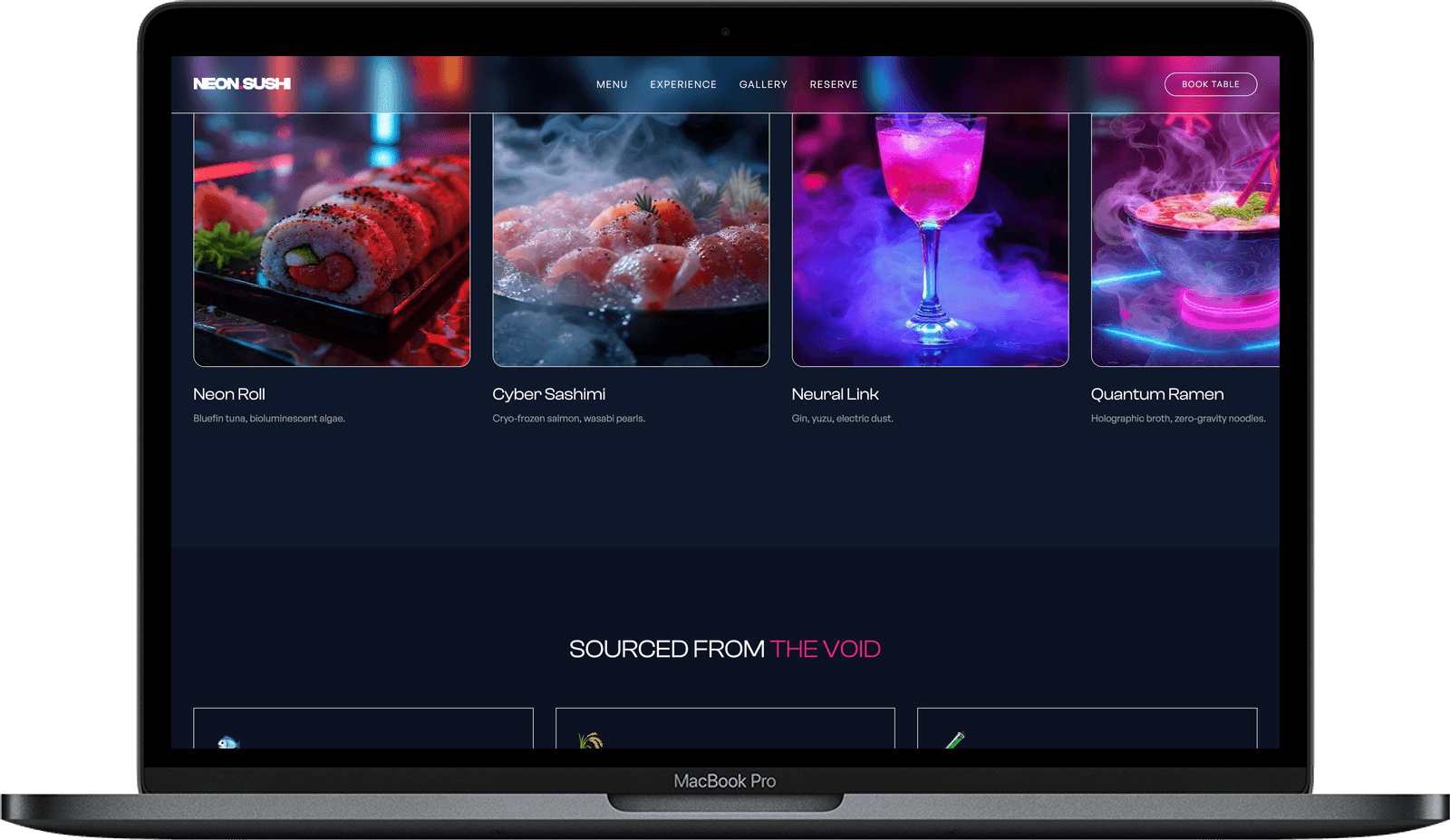Sushi Delivery Website — Neon Sushi design detail preview 2