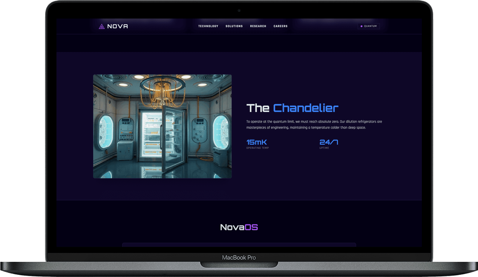 AI Company Website — Nova Quantum design detail preview 2