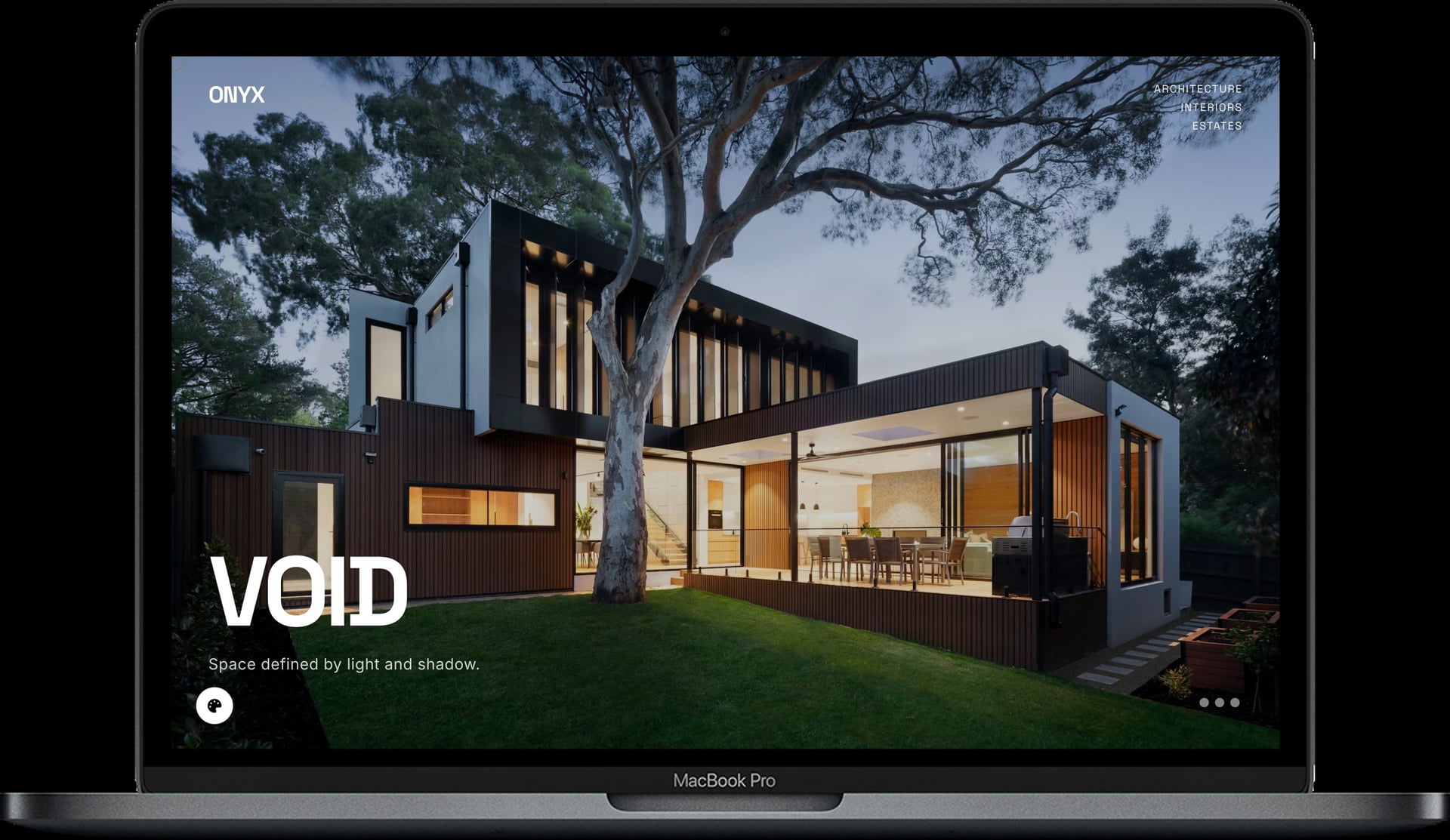 Real Estate Agency Website — ONYX design homepage preview