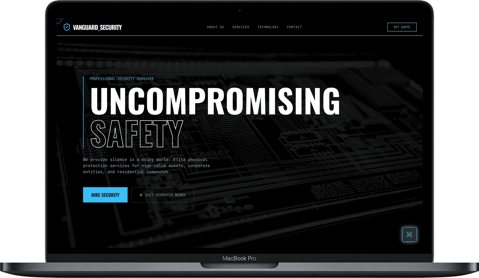 Security Company Website — Aegis Shield design homepage preview