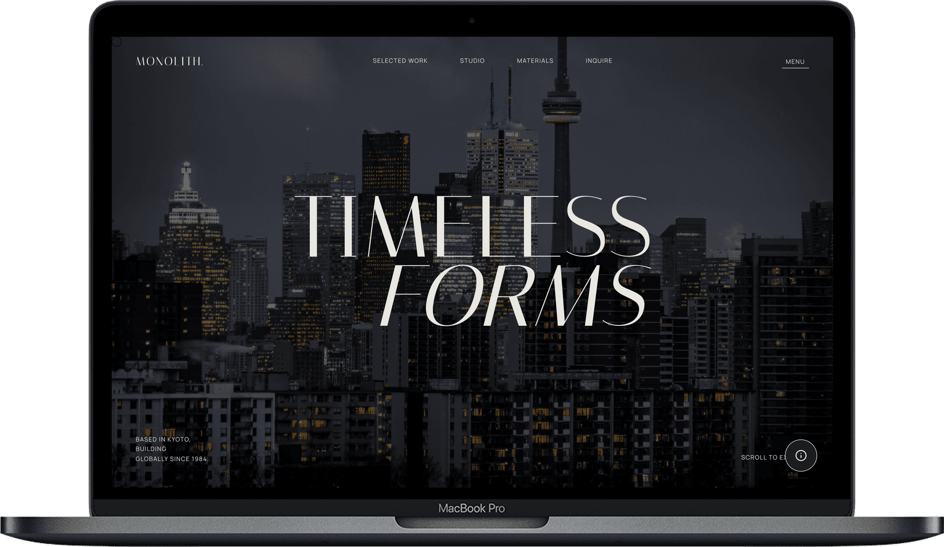 Design Portfolio Website — Obelisk Core design homepage preview