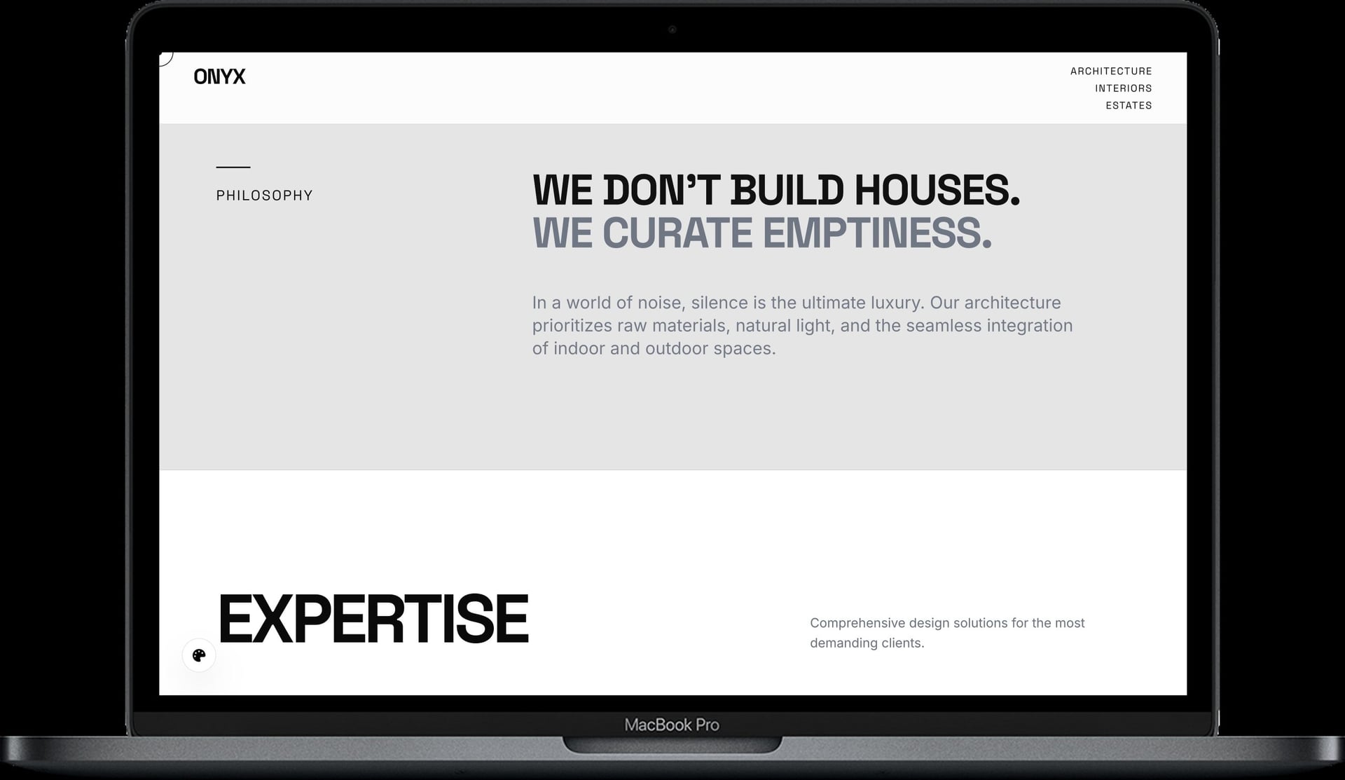 Real Estate Agency Website — ONYX design detail preview 1