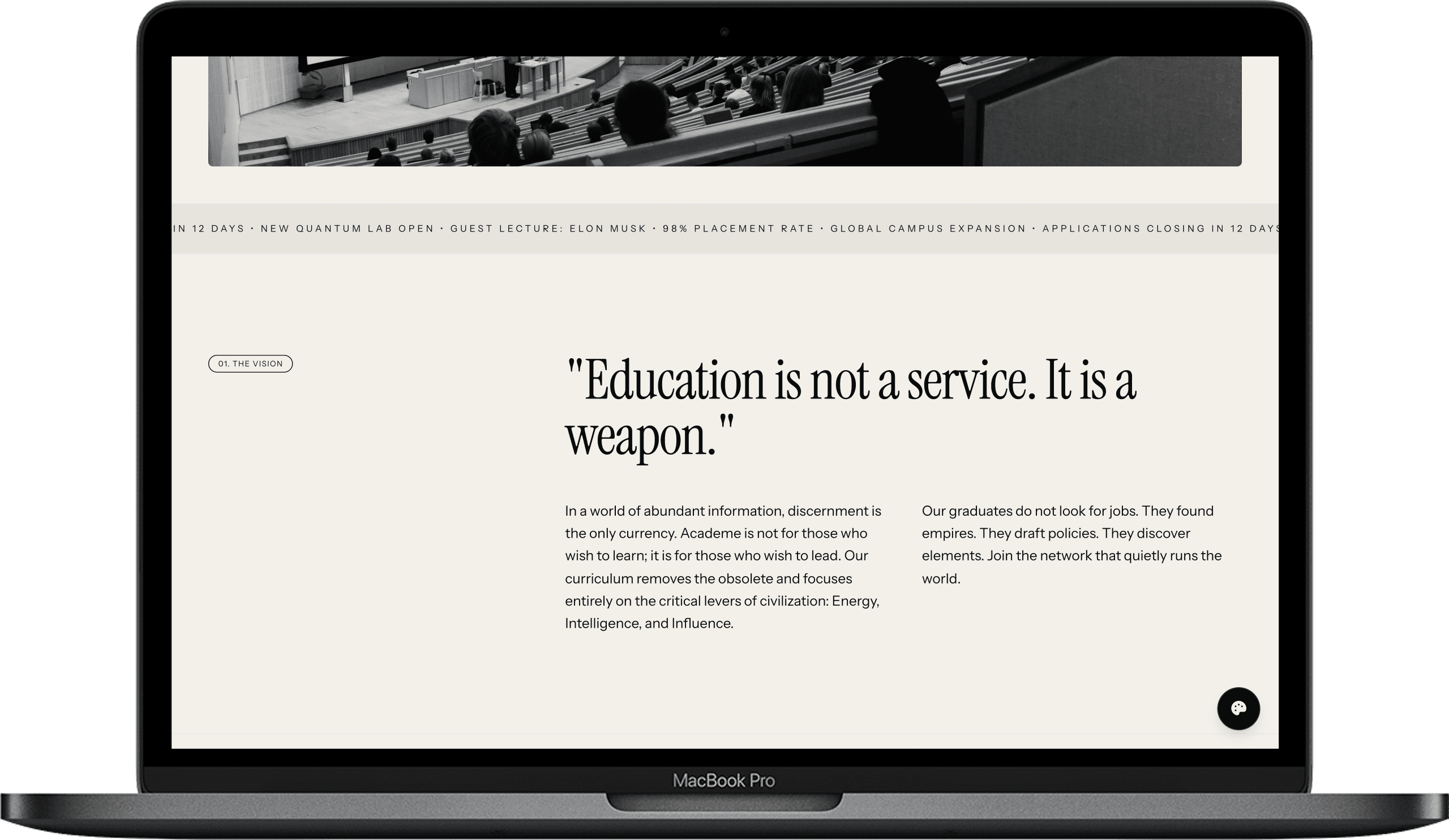 University Website — ACADEME design detail preview 1