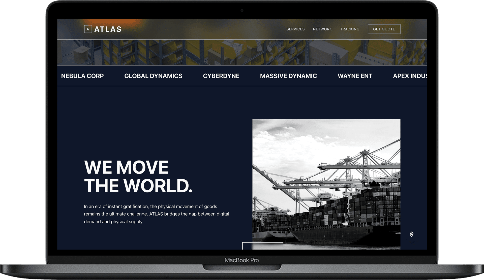 Logistics Company Website — MERIDIAN design detail preview 1
