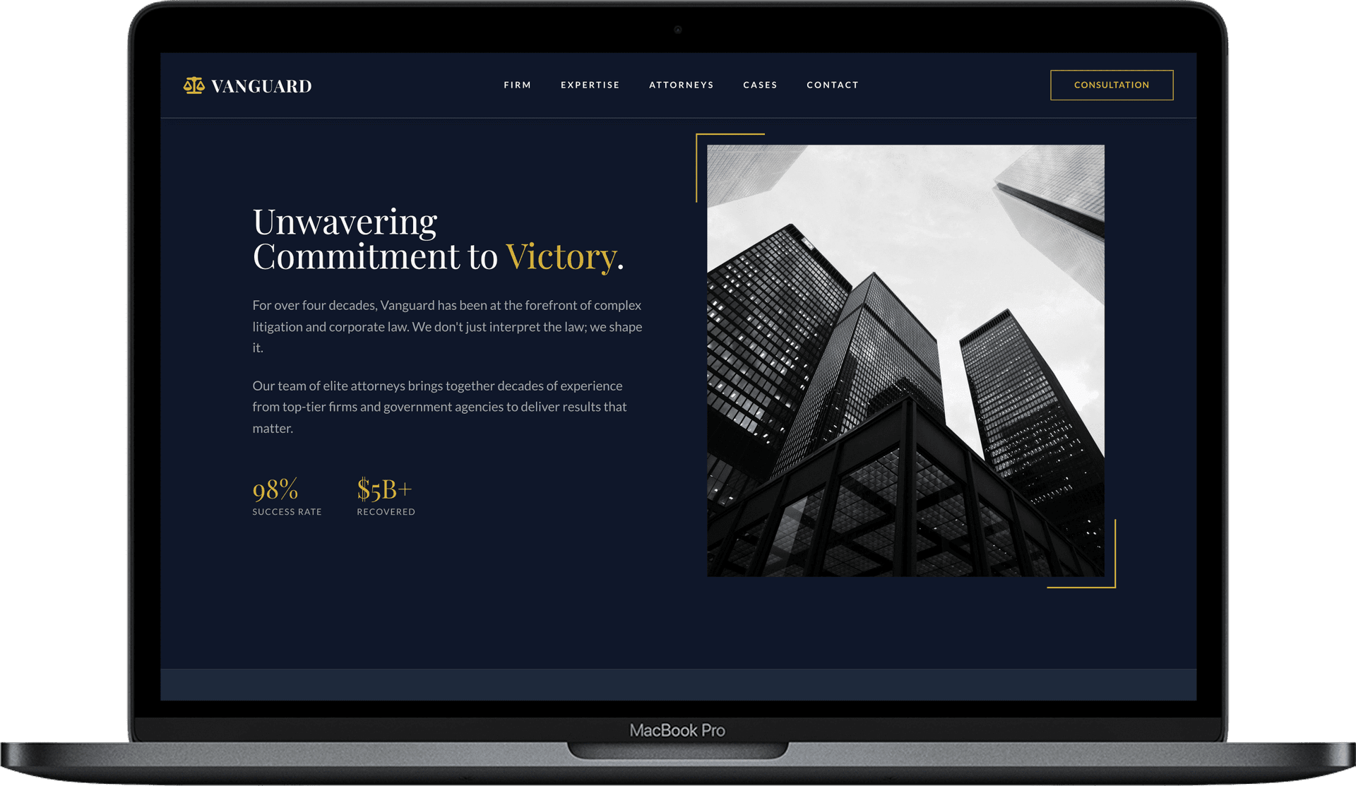 Law Firm Website — PioneerHub design homepage preview