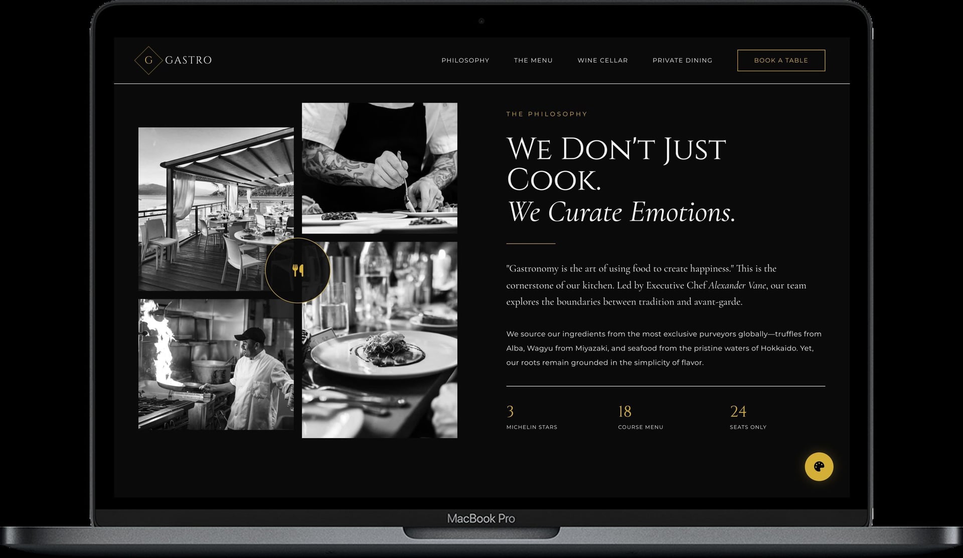 Fine Dining Website — GASTRO design detail preview 1