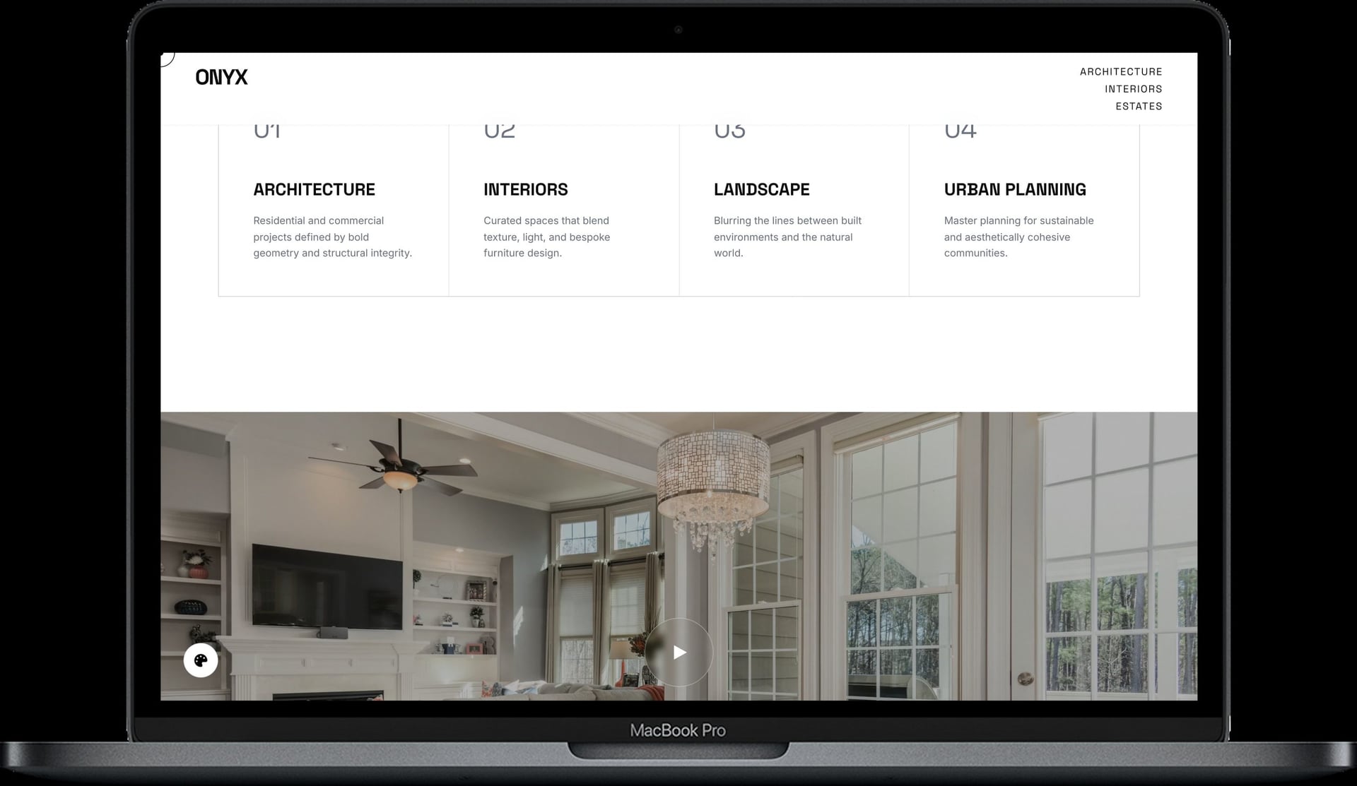 Real Estate Agency Website — ONYX design detail preview 2