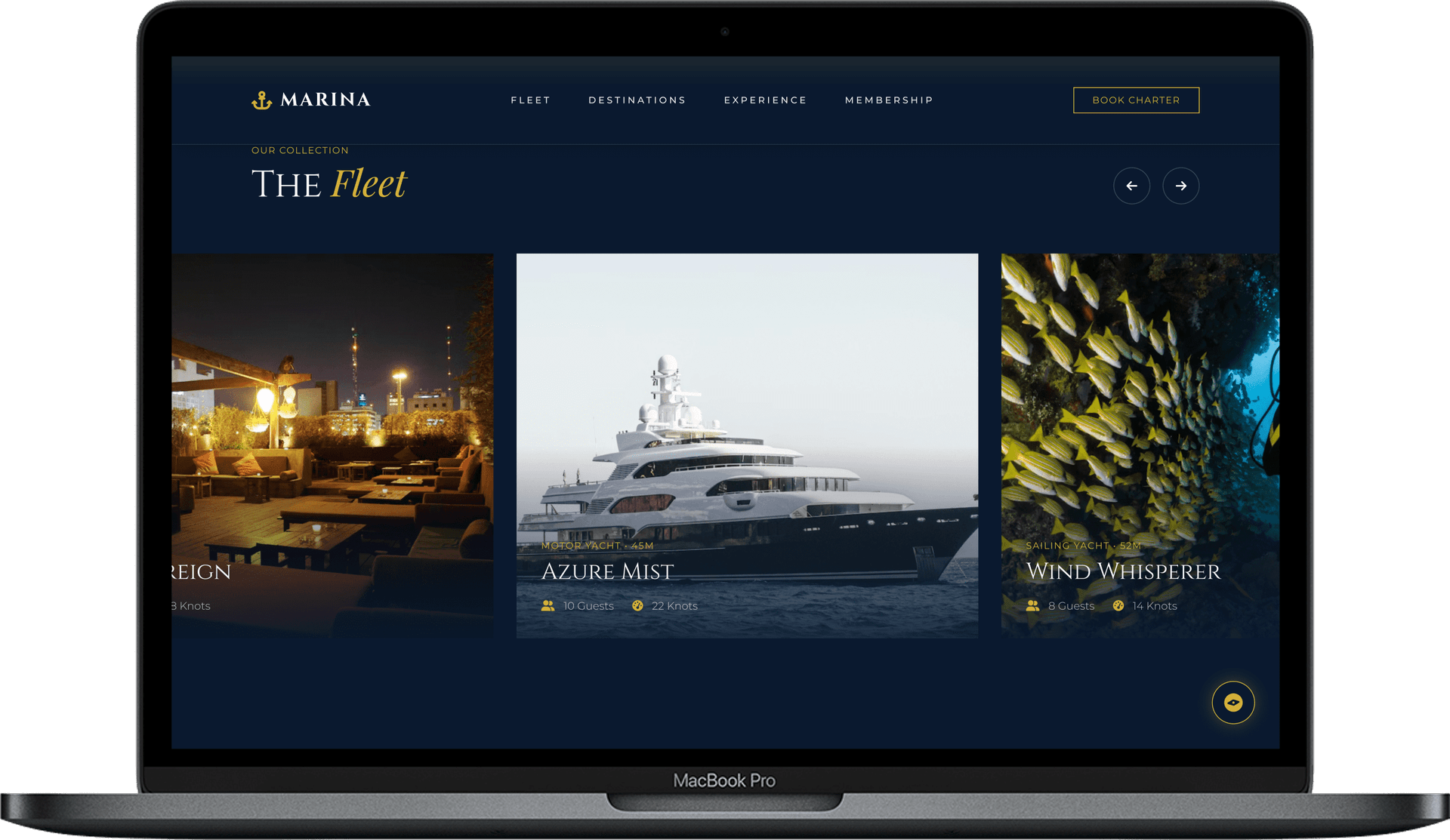 Yacht Charter Website — MARINA design detail preview 2