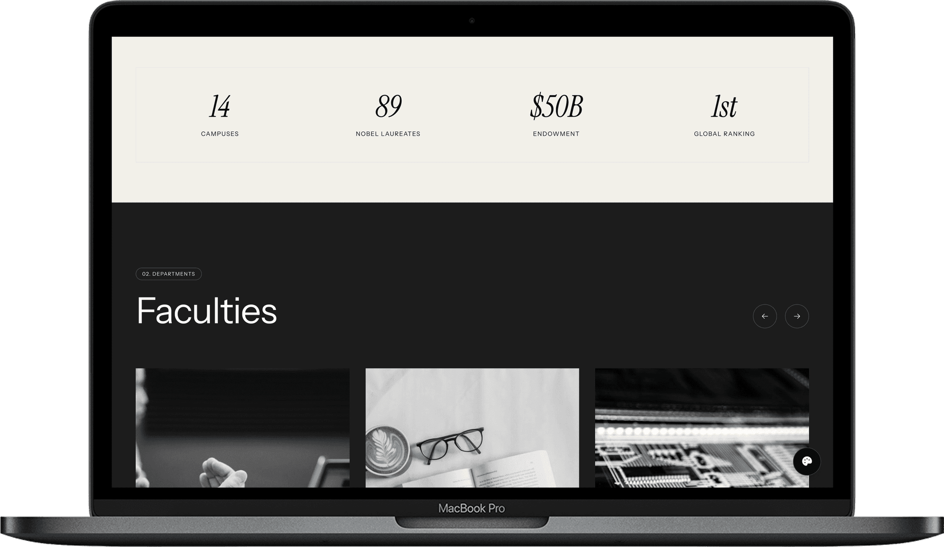University Website — ACADEME design detail preview 2