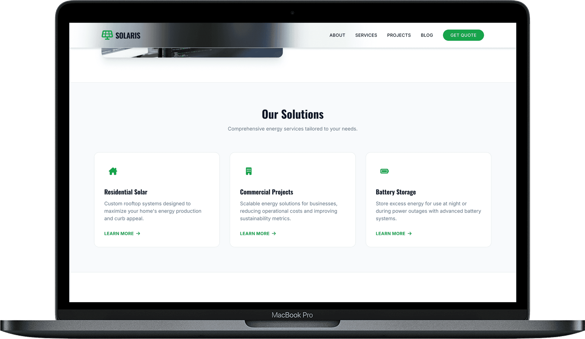 Solar Energy Website — SOLARIS design detail preview 2