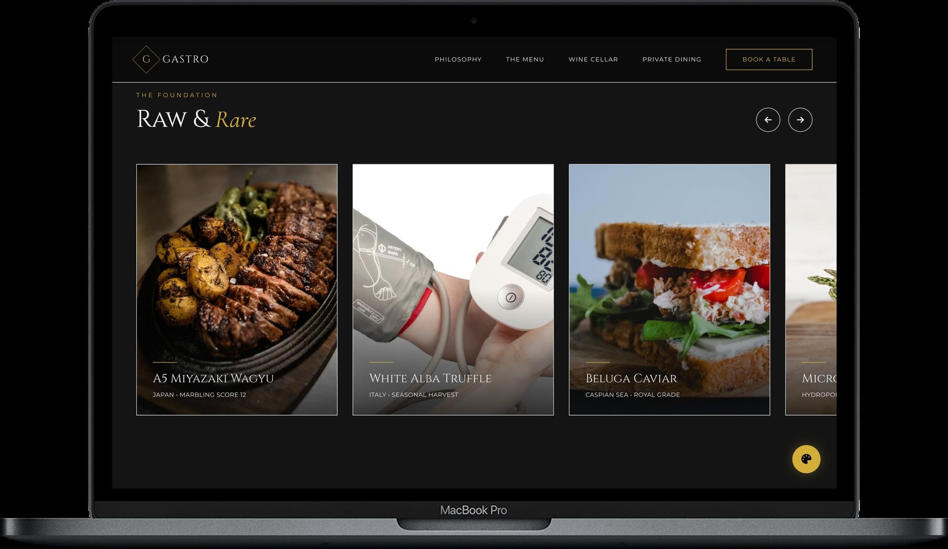Fine Dining Website — GASTRO design detail preview 2