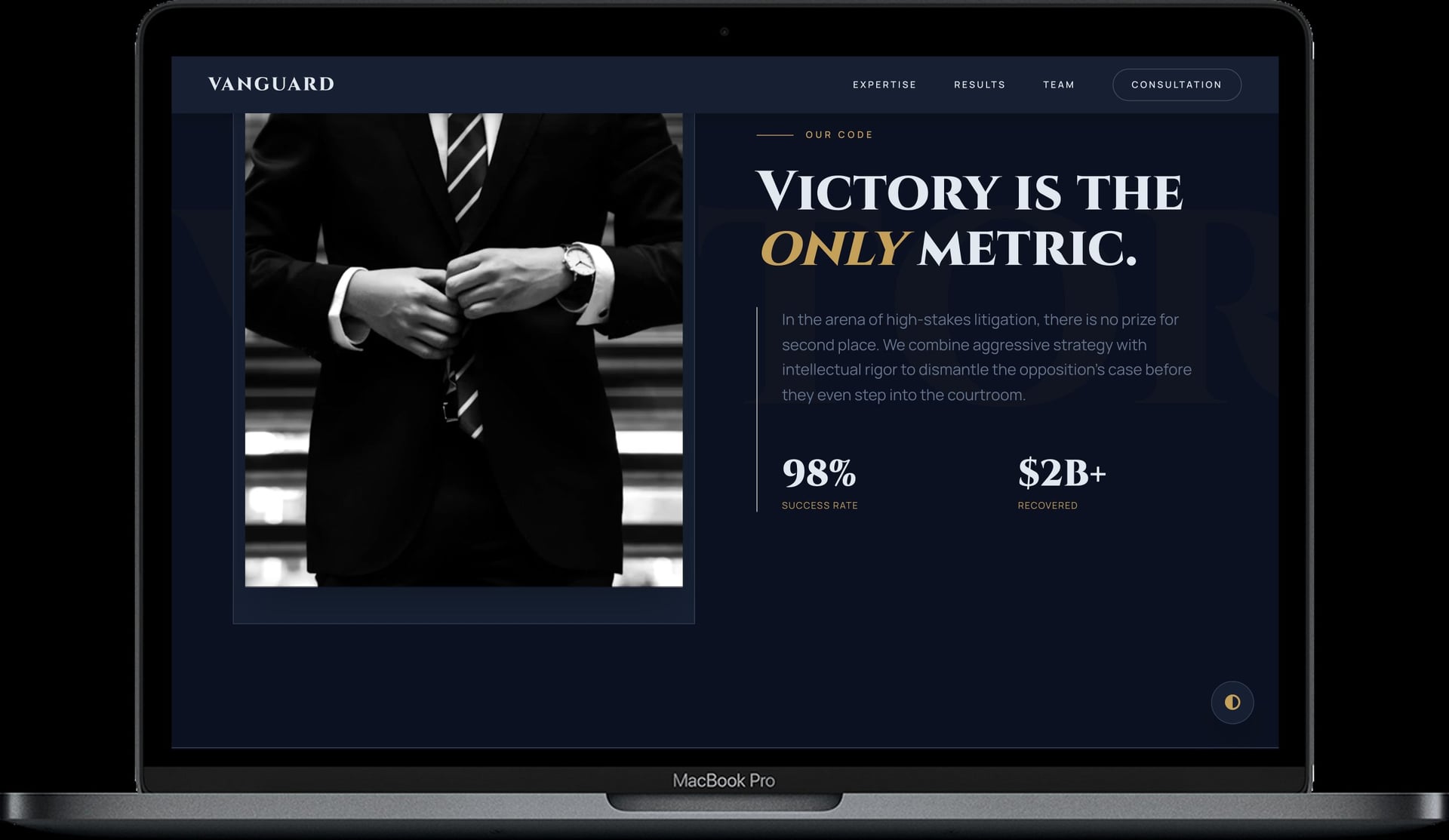 Attorney Website — Vanguard Legal design detail preview 2