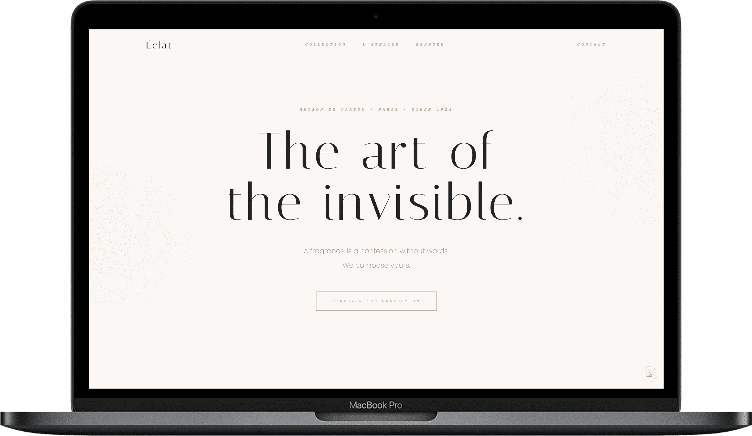 Perfume House Website — ÉCLAT Parfum design homepage preview