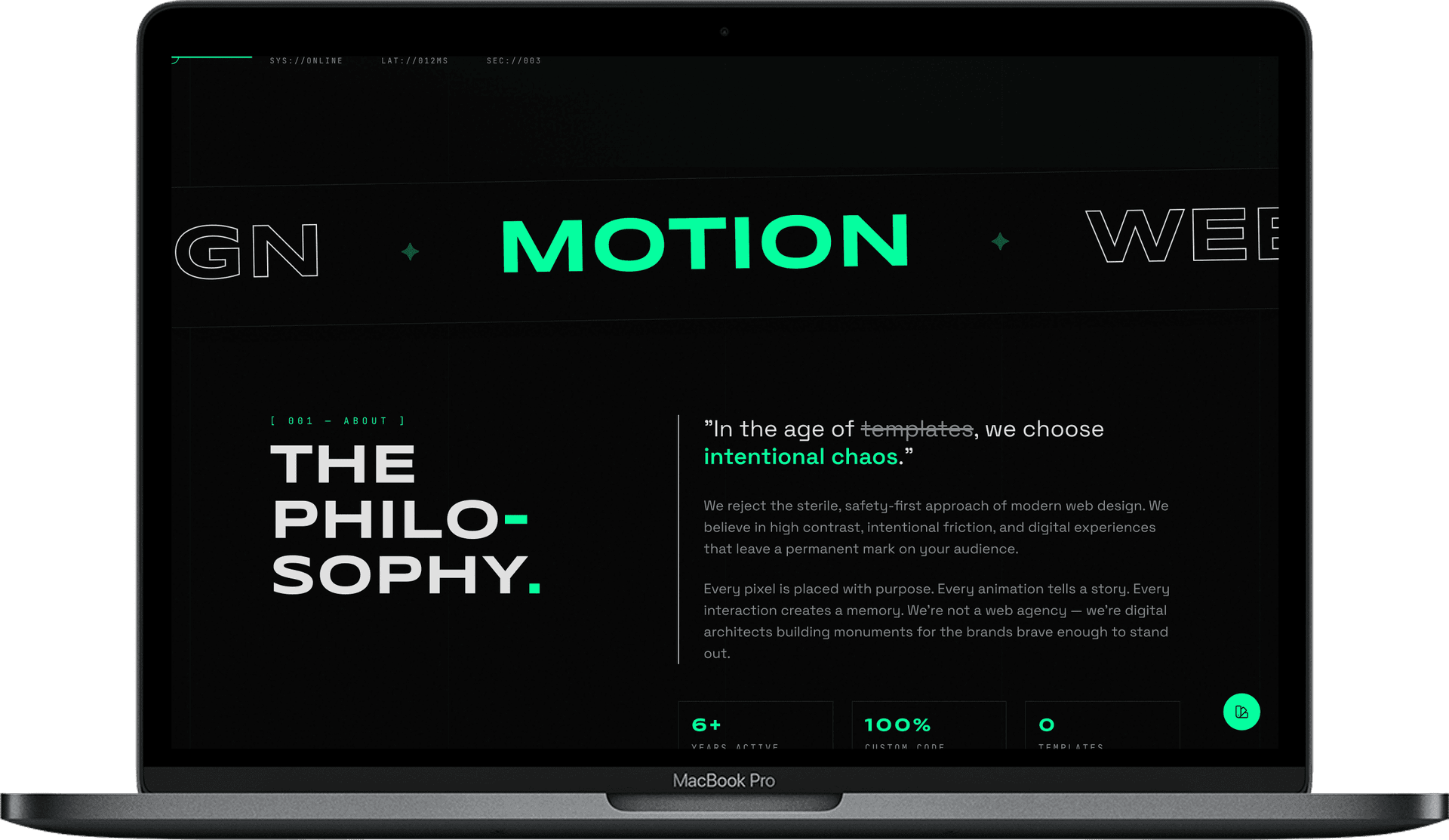 Creative Agency Website — NEXUS Digital design detail preview 1