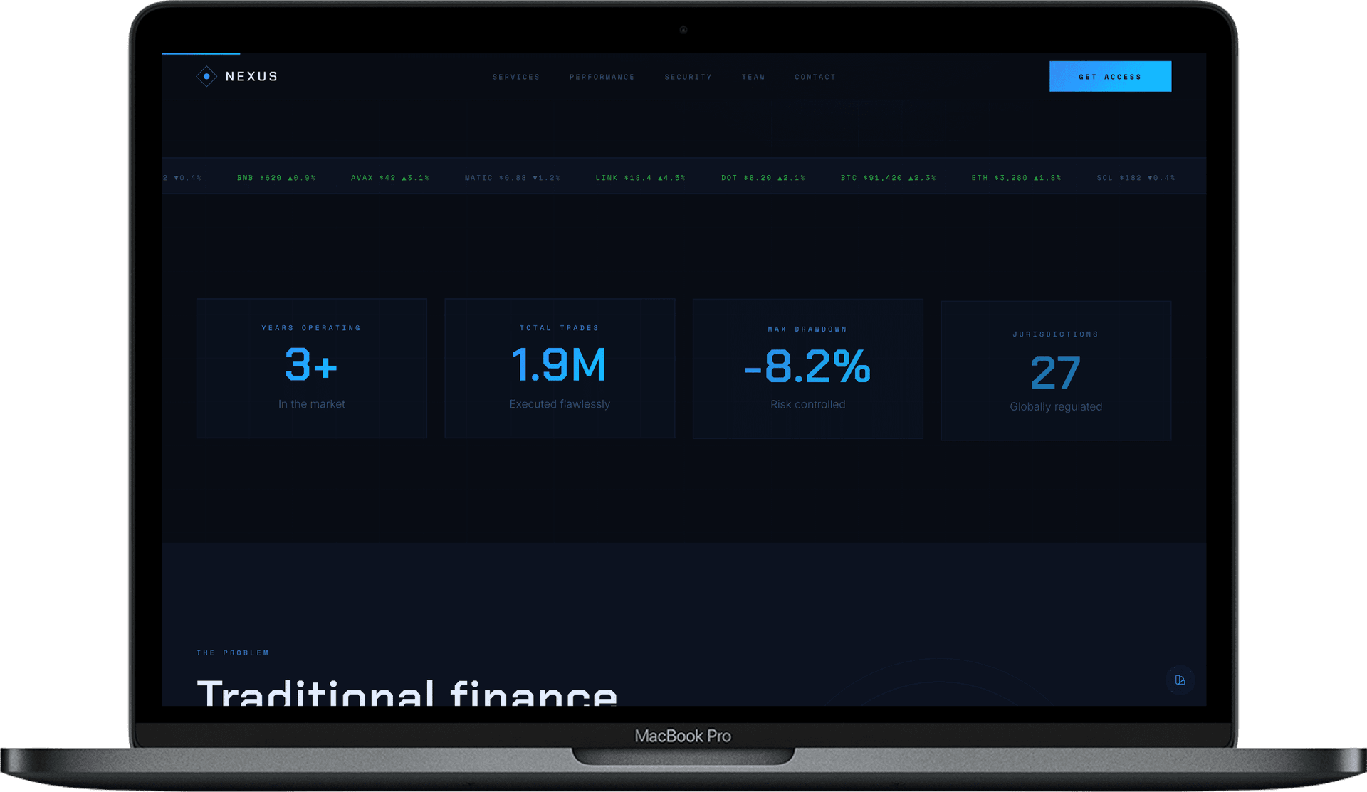 Crypto Wealth Website — NEXUS design detail preview 1