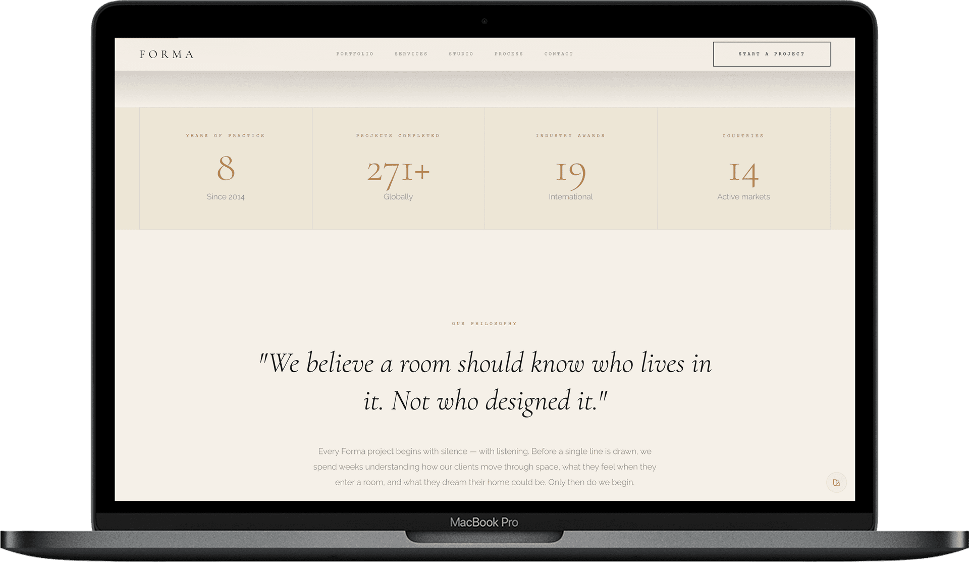 Interior Design Studio Website — Forma Studio detail preview 1