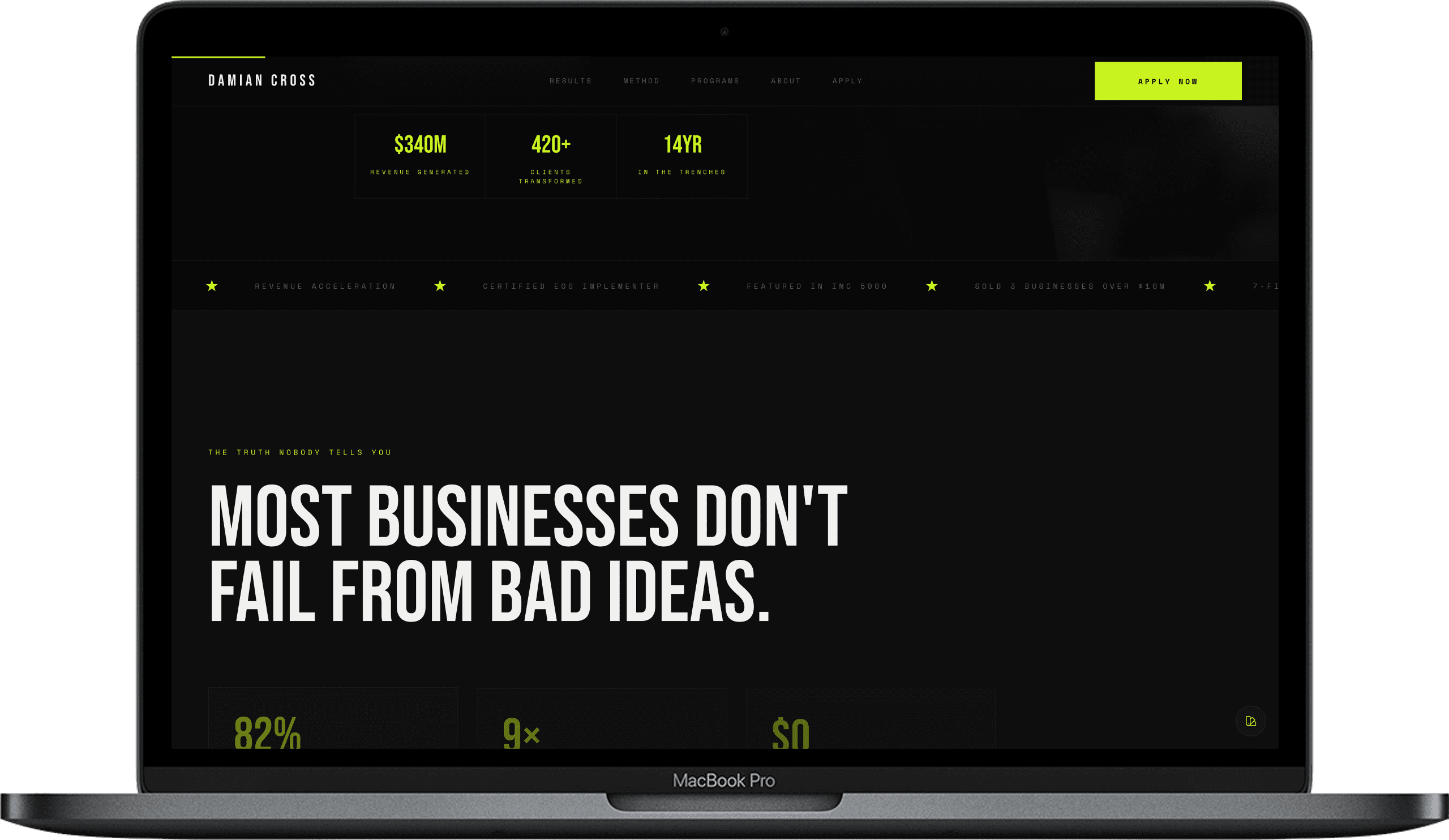 Business Consultant Website — Damian Cross design detail preview 1