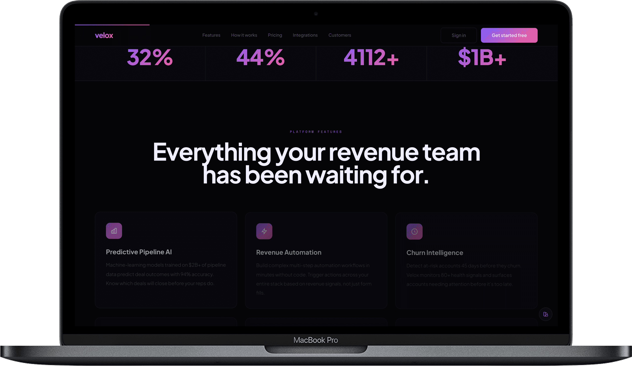 B2B SaaS Website — VELOX design detail preview 2