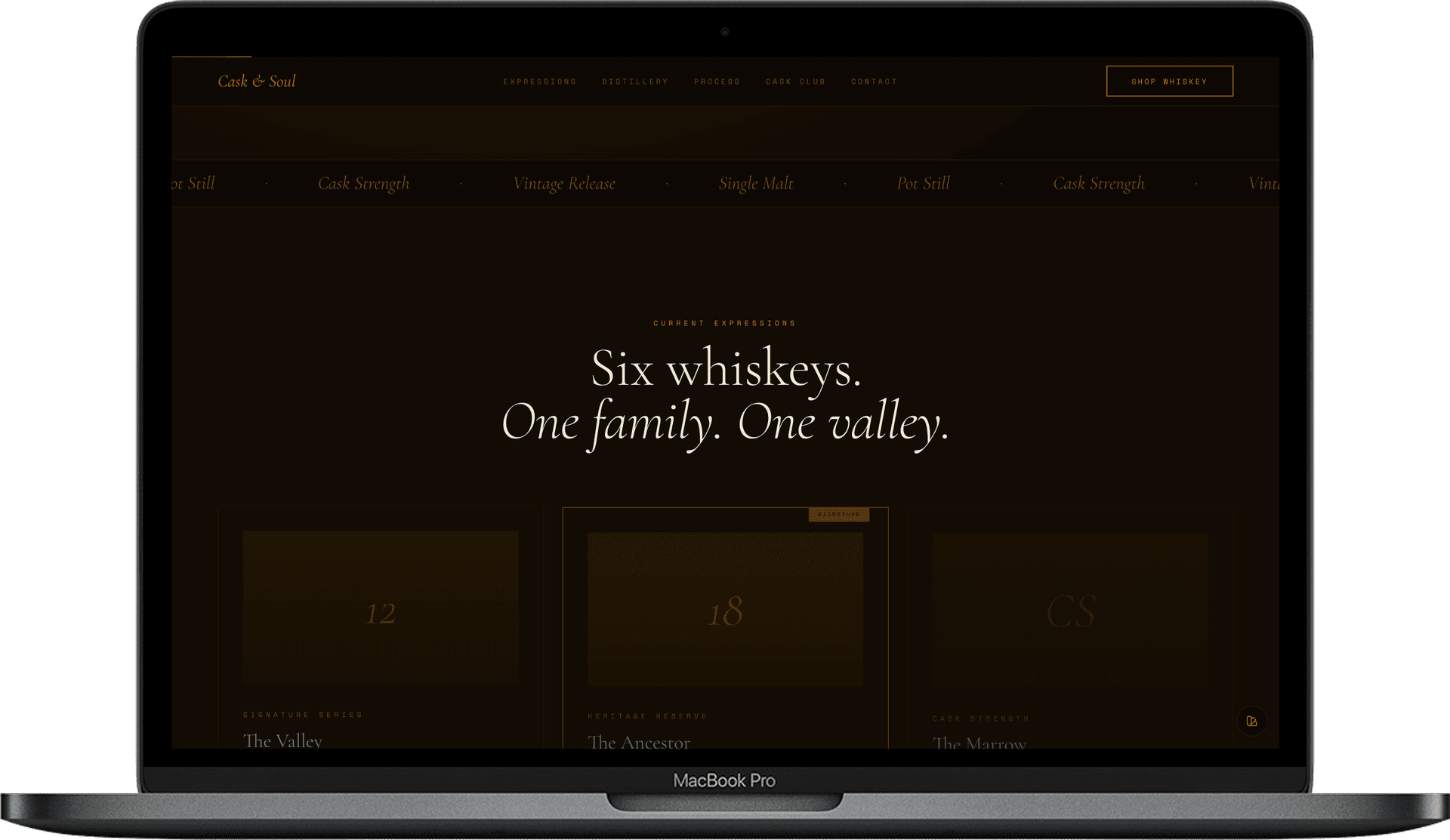 Whiskey Distillery Website — Cask & Soul design detail preview 2