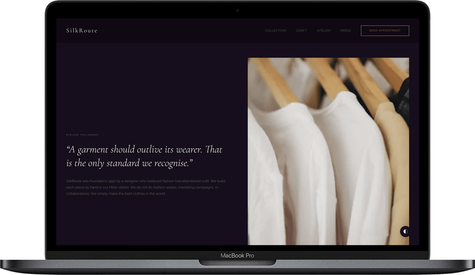 Fashion Atelier Website — SilkRoute design detail preview 1
