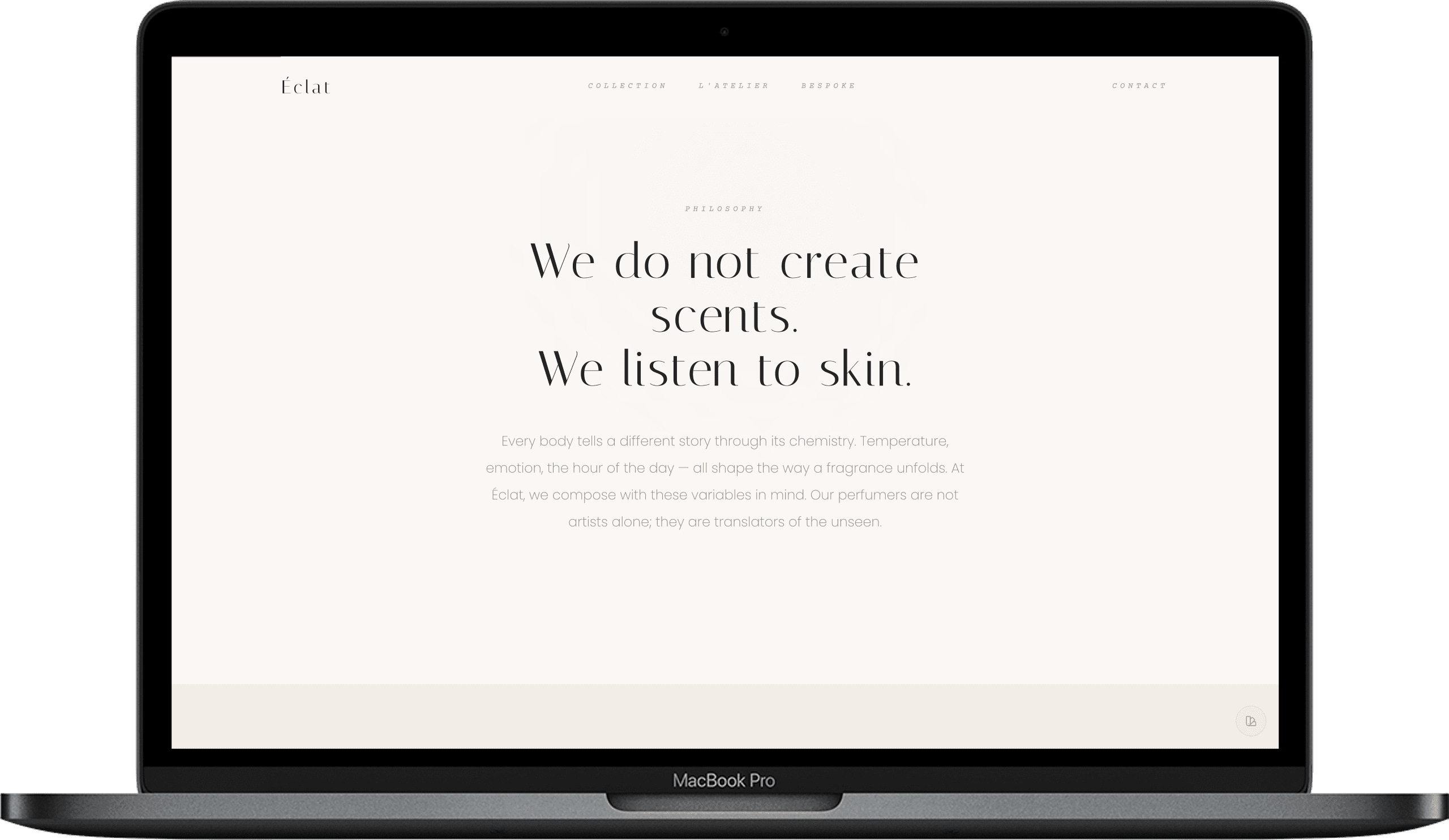 Perfume House Website — ÉCLAT Parfum design detail preview 1