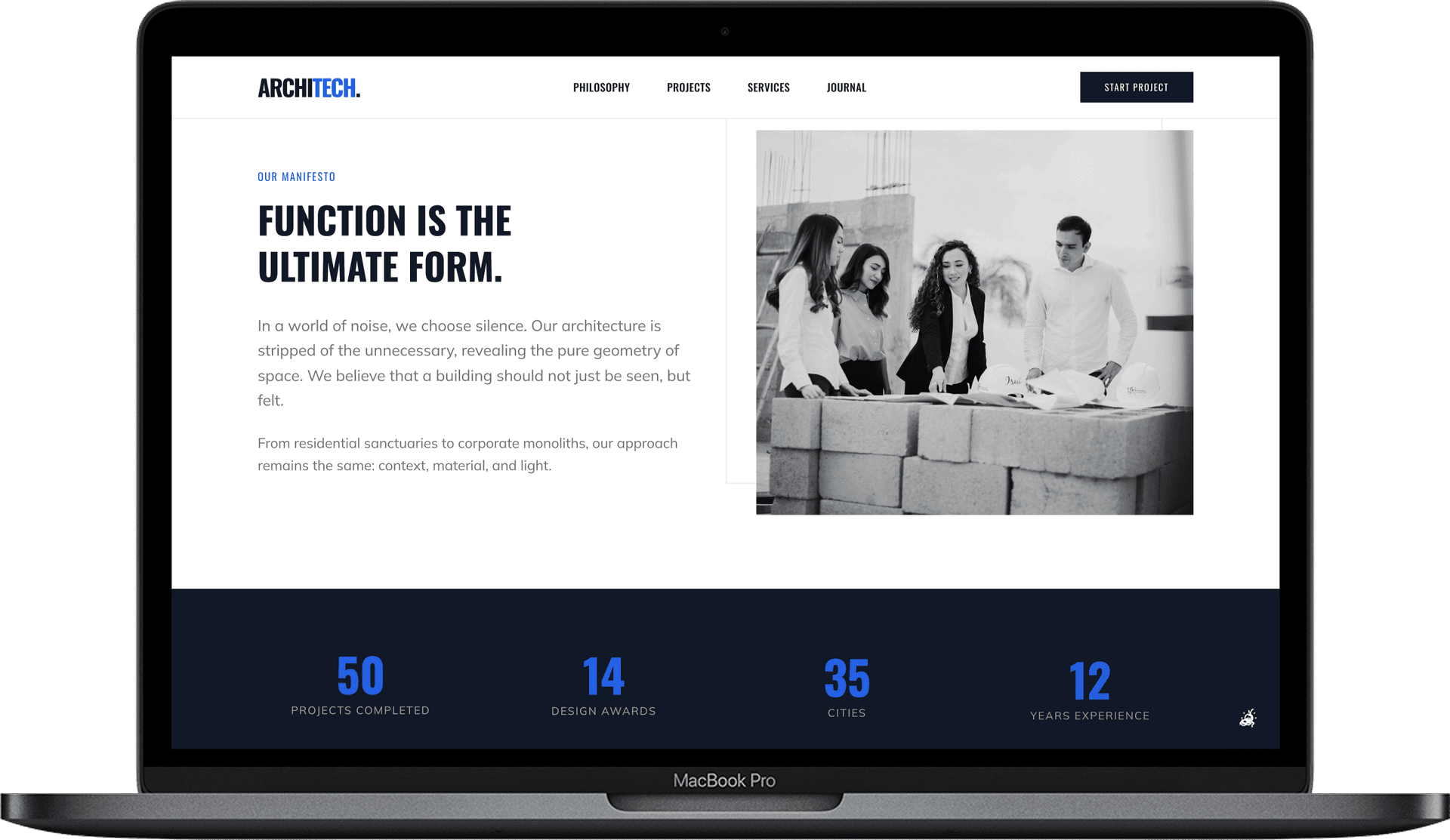 Architecture Studio Website — ArchiTech design detail preview 1