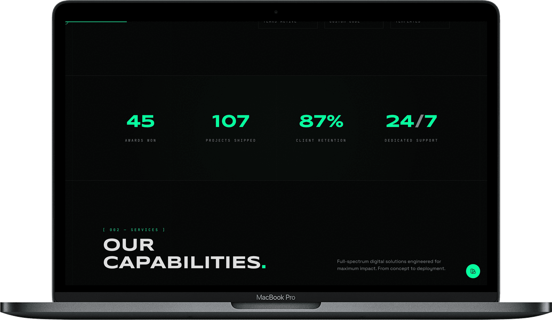 Creative Agency Website — NEXUS Digital design detail preview 2