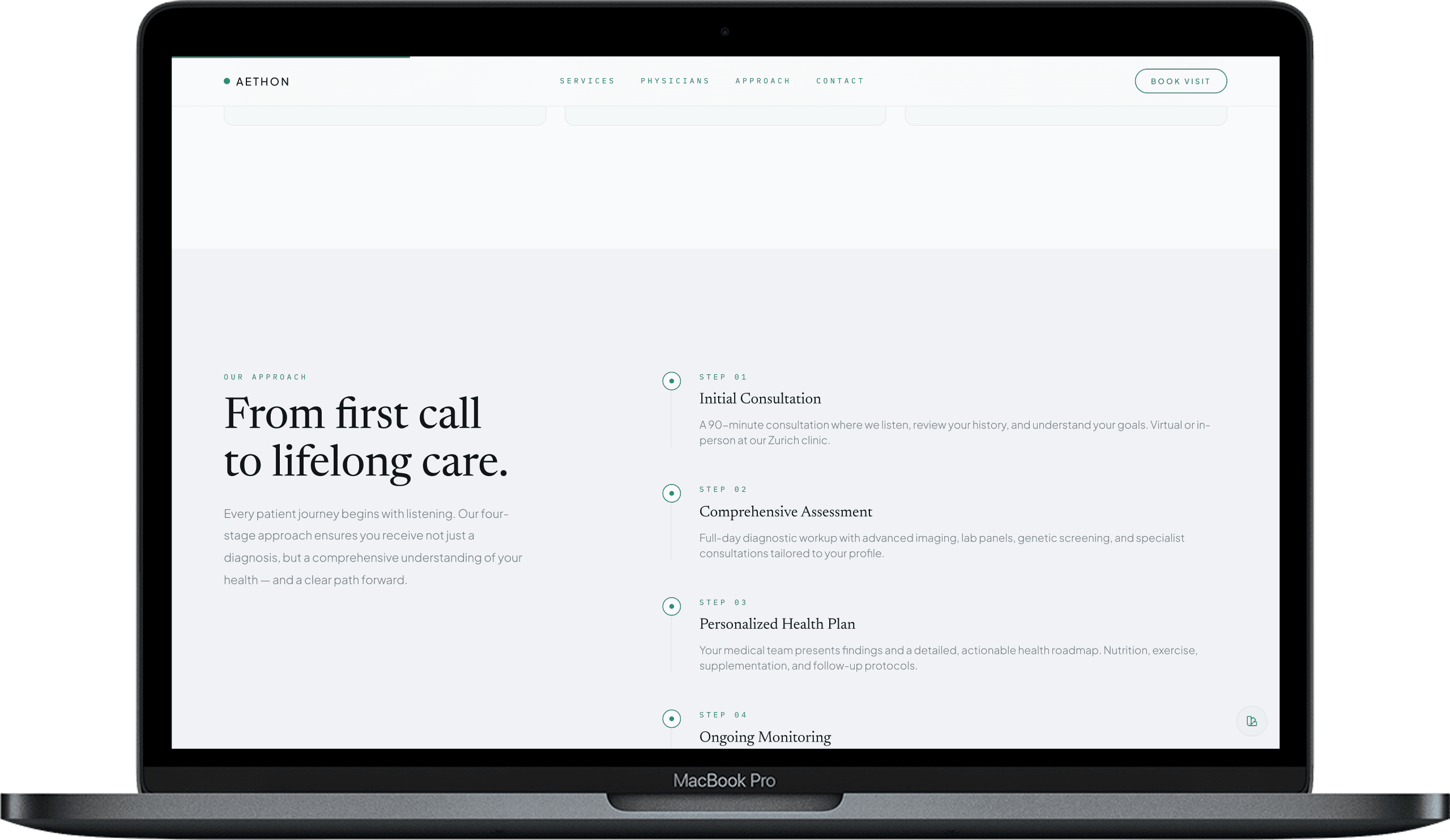 Medical Clinic Website — AETHON design detail preview 2