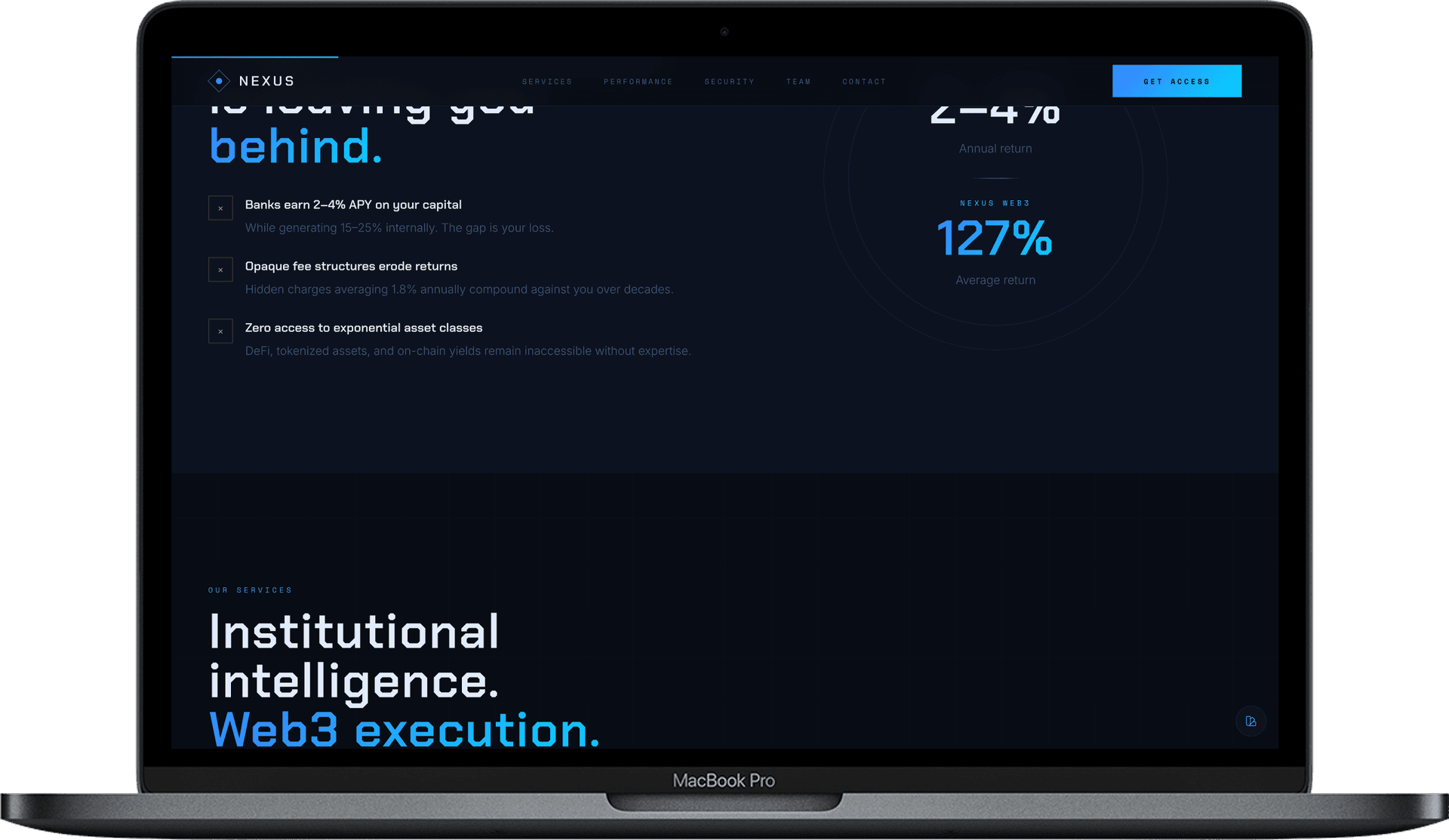 Crypto Wealth Website — NEXUS design detail preview 2