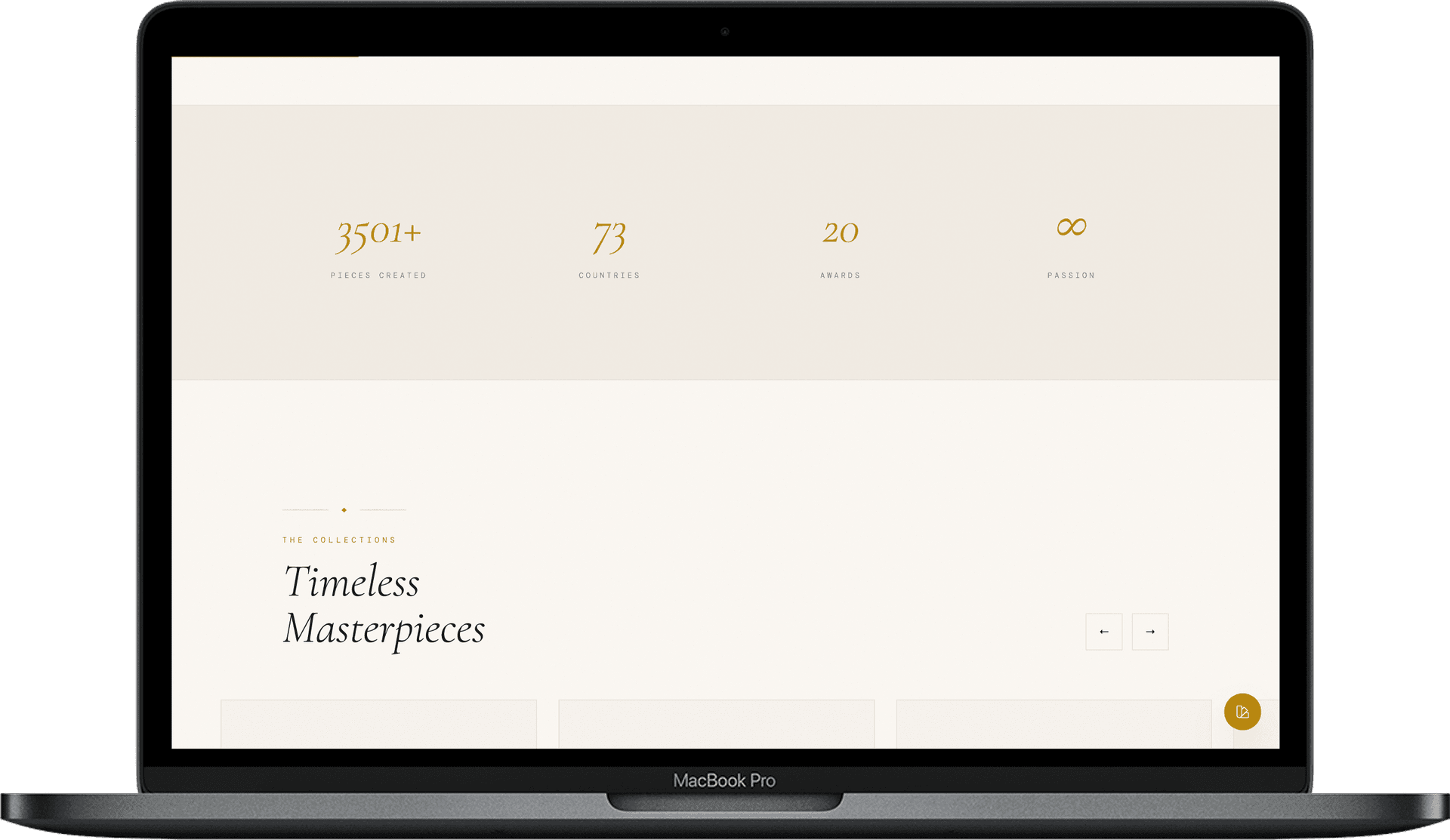 Fine Jewellery House Website — AURUM design detail preview 2