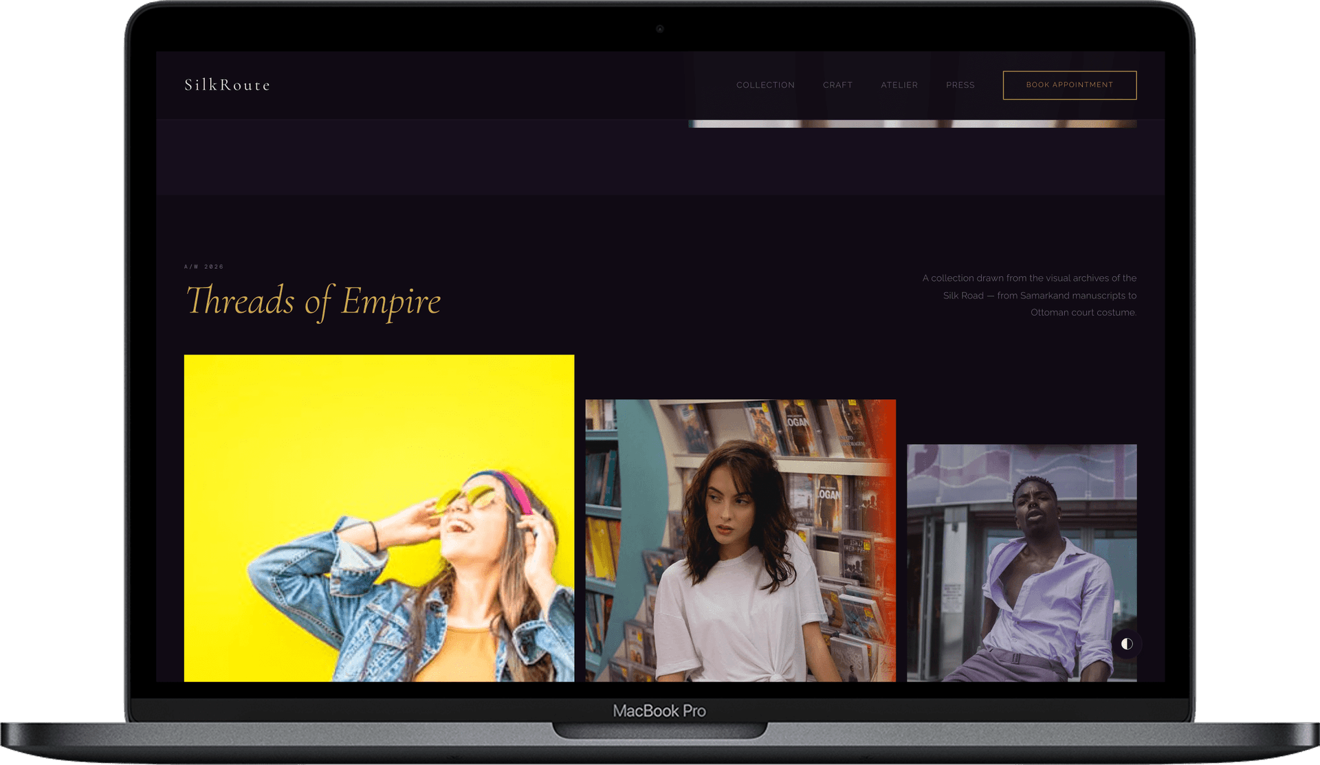 Fashion Atelier Website — SilkRoute design detail preview 2