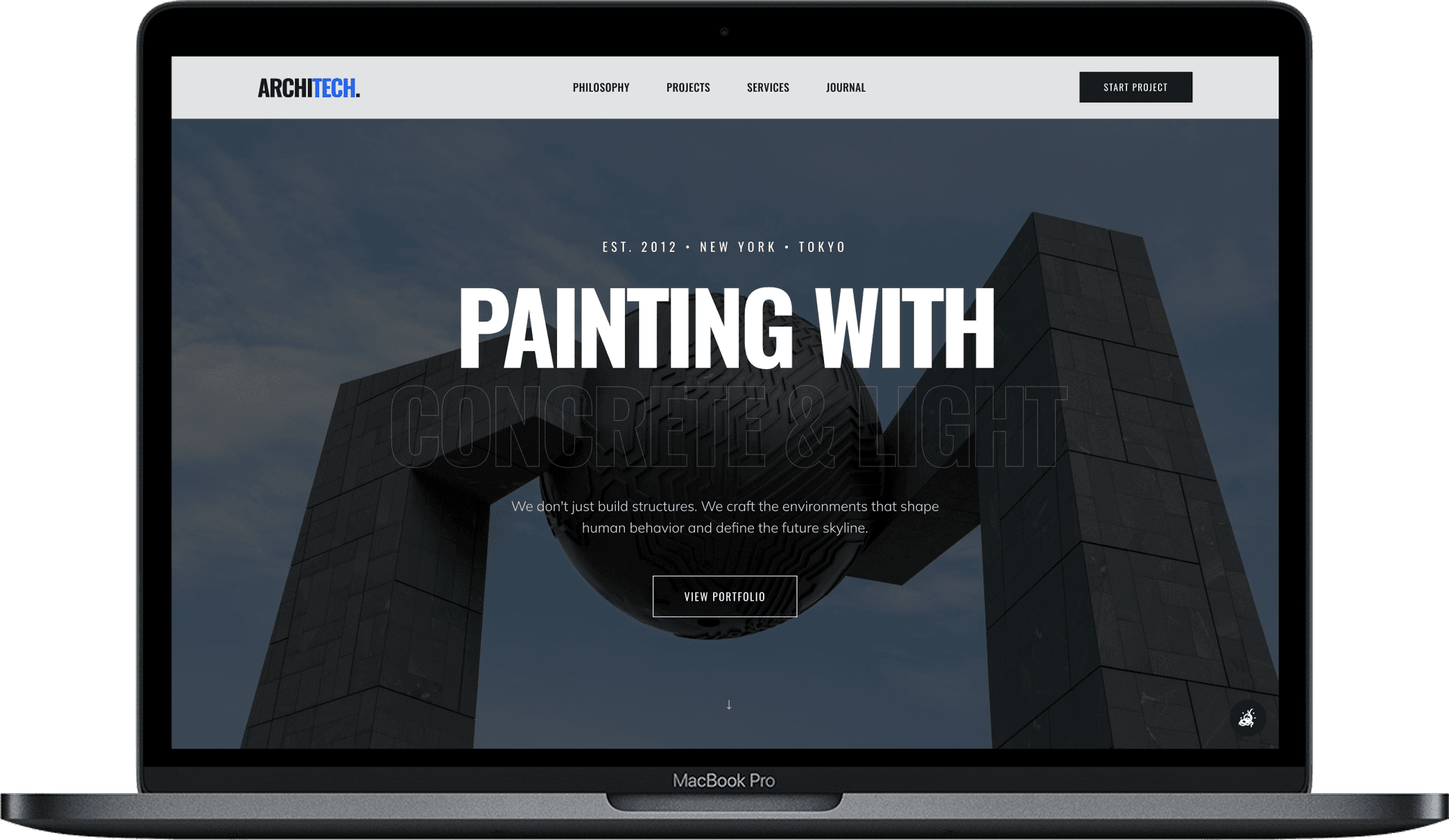 Architecture Studio Website — ArchiTech design homepage preview