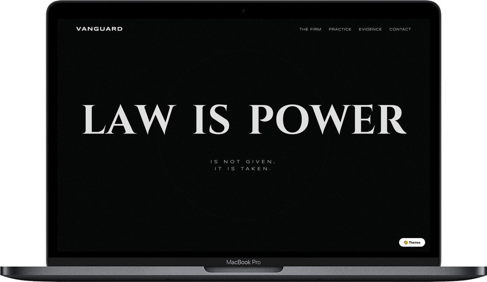 Corporate Law Website — VANGUARD design homepage preview