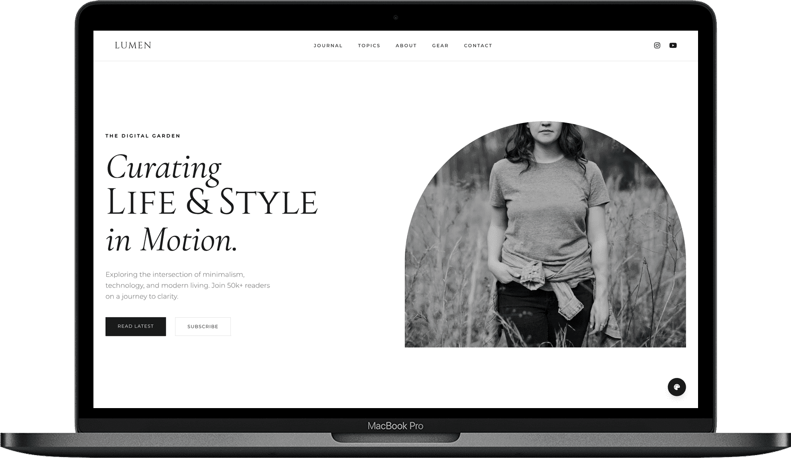 Editorial Blog Website — LUMEN design homepage preview