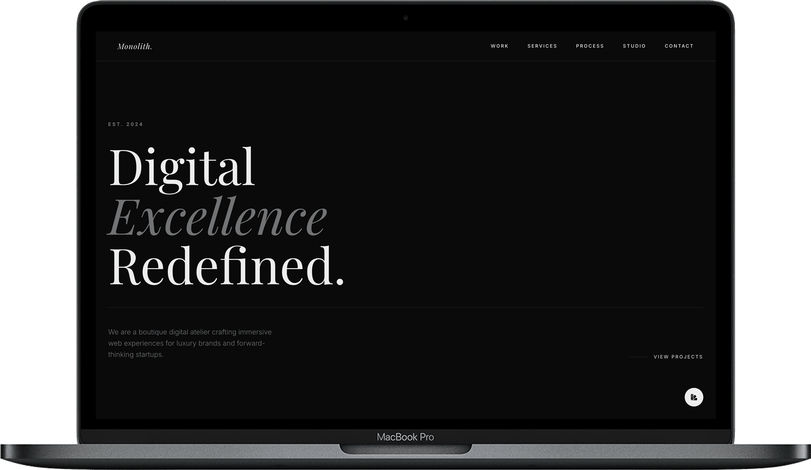 Design Agency Website — MONOLITH design homepage preview