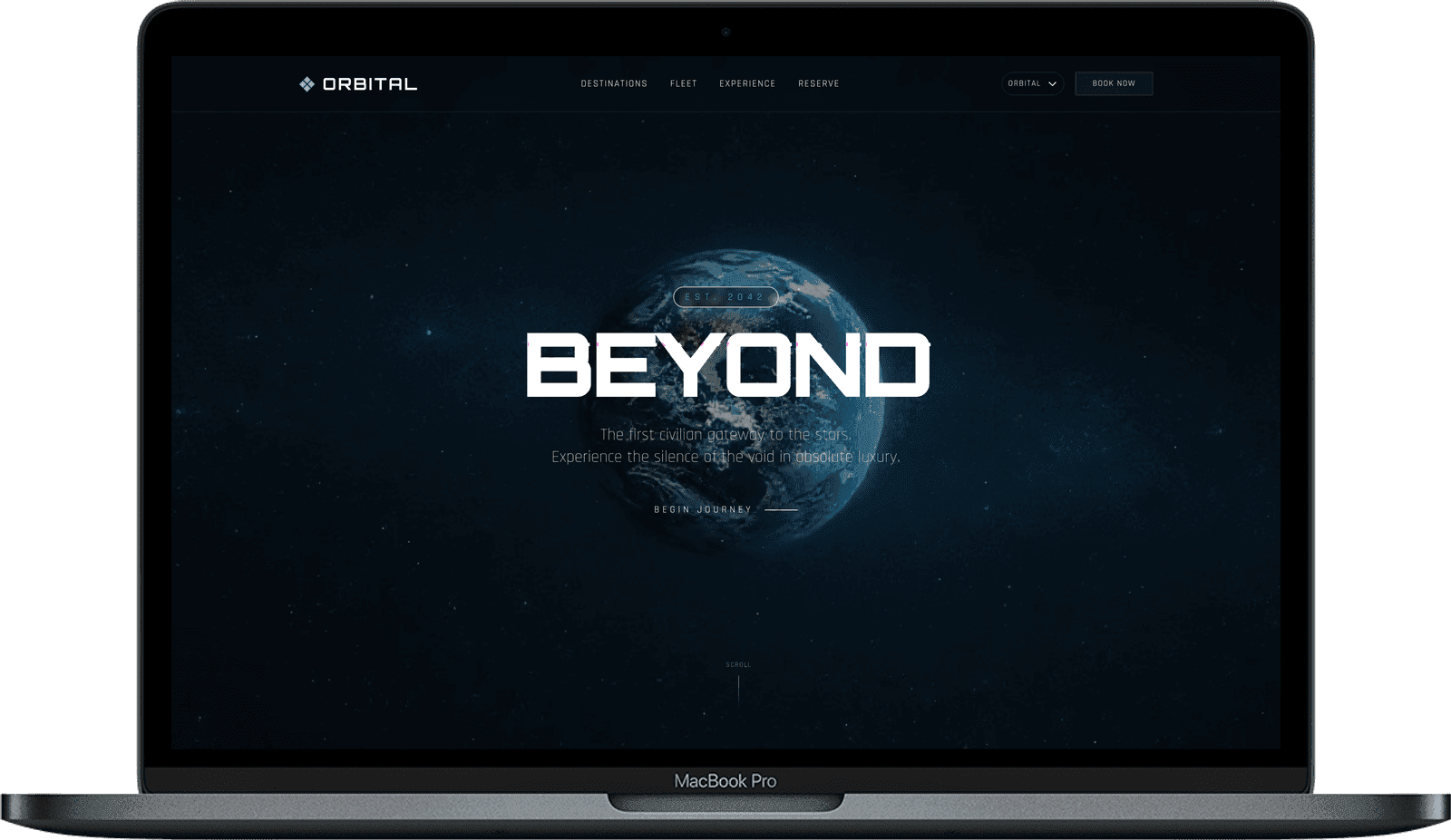 Innovative Startup Website — ORBITAL design homepage preview