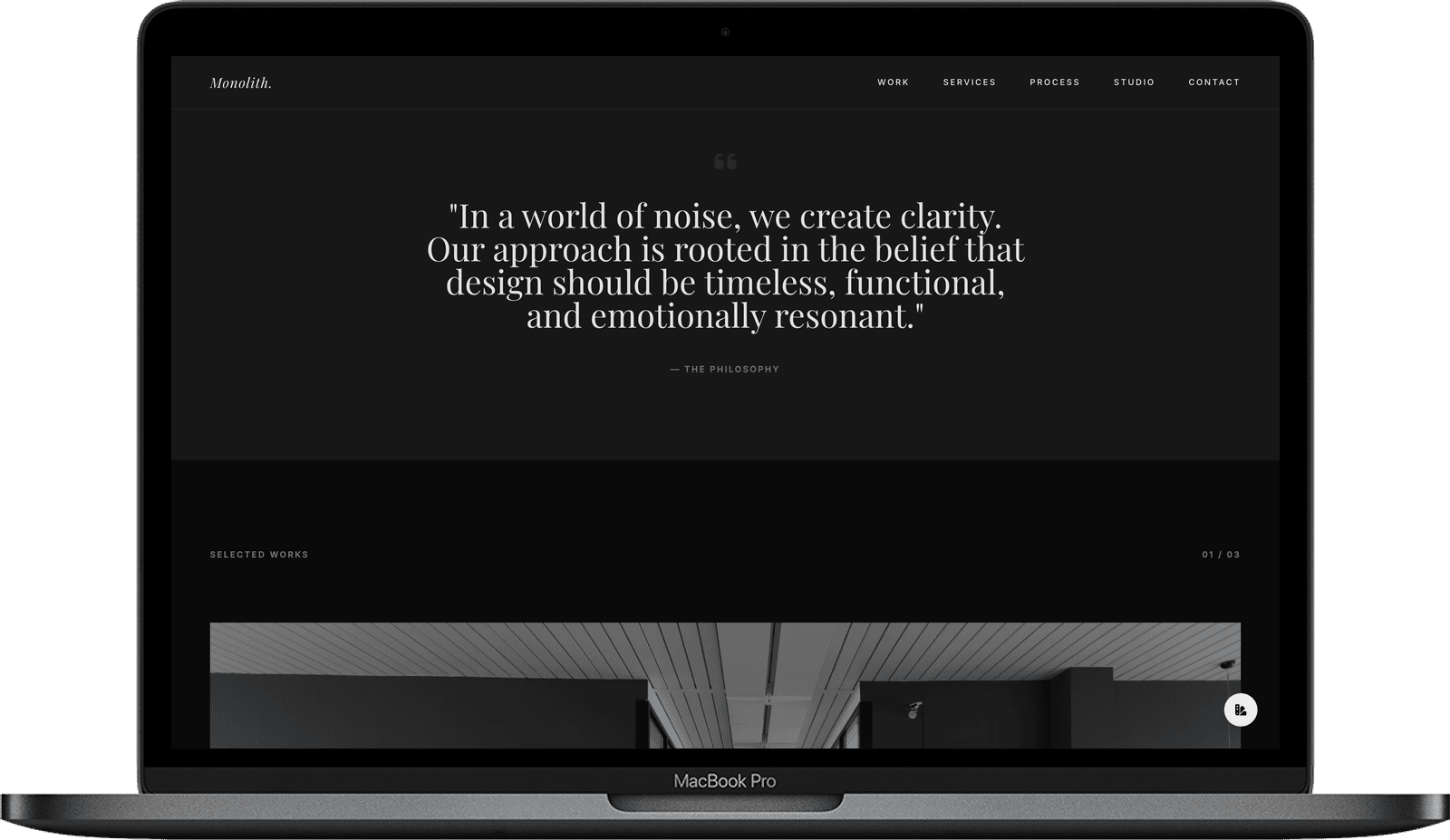 Design Agency Website — MONOLITH design detail preview 1
