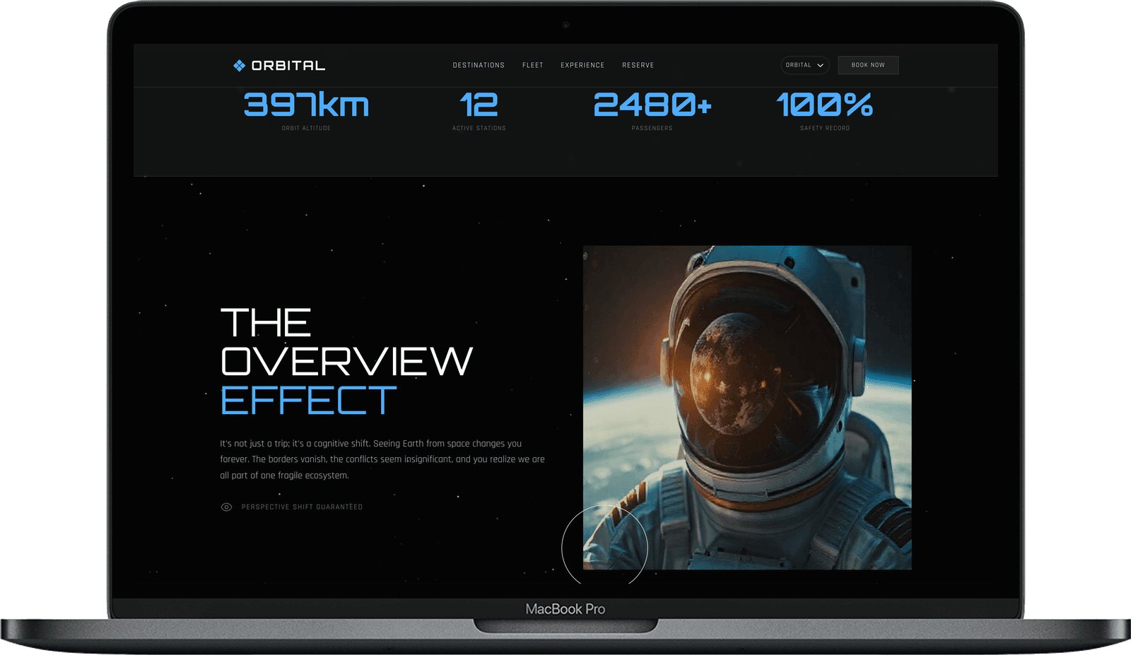 Innovative Startup Website — ORBITAL design detail preview 1
