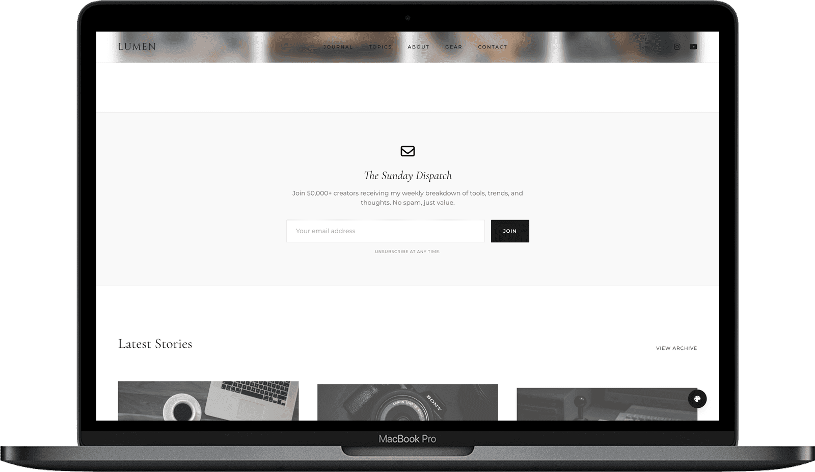 Editorial Blog Website — LUMEN design detail preview 2